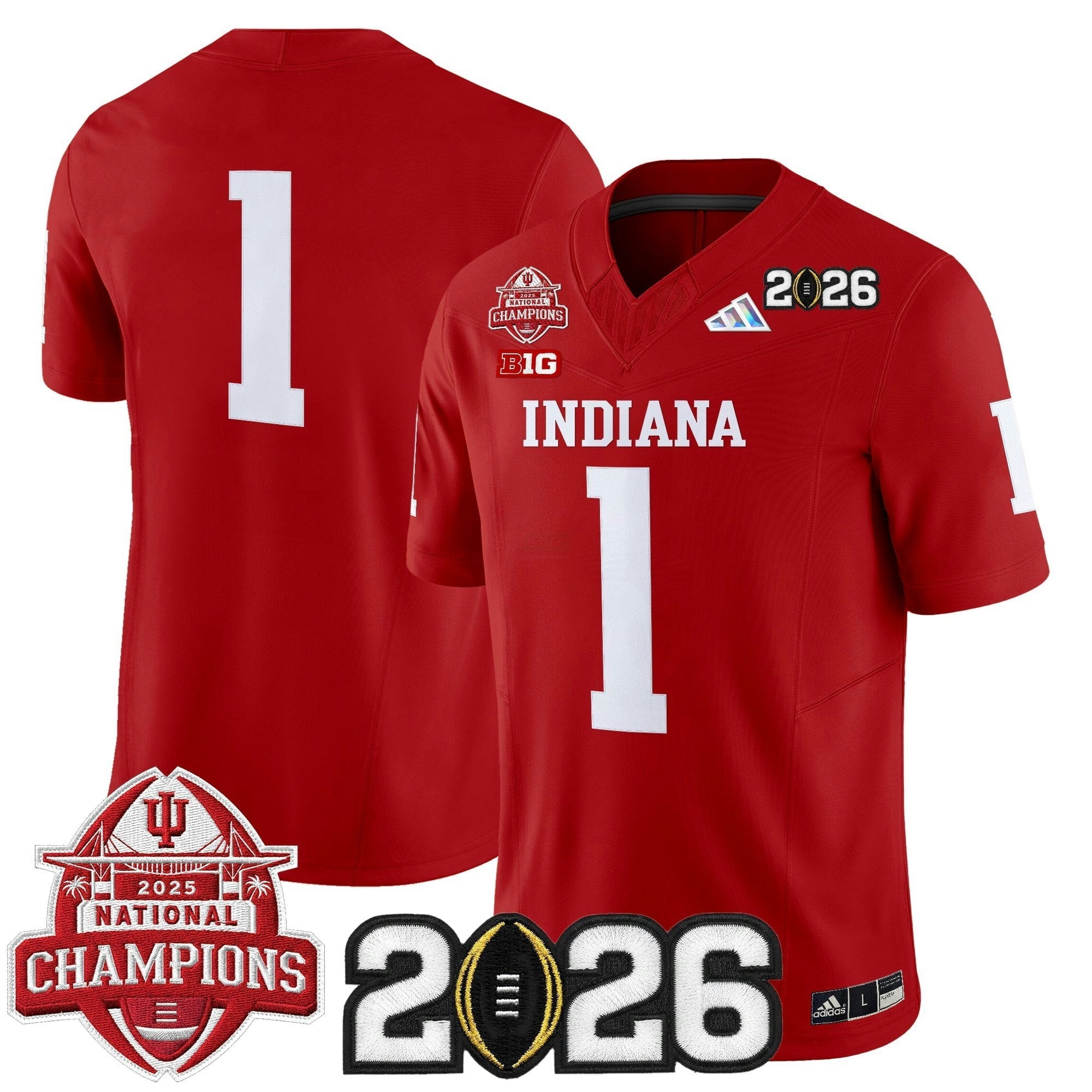Camisa NCAA 2025 National Champions & 2026 College Football Playoff Final Patch Vapor Limited Jersey V2