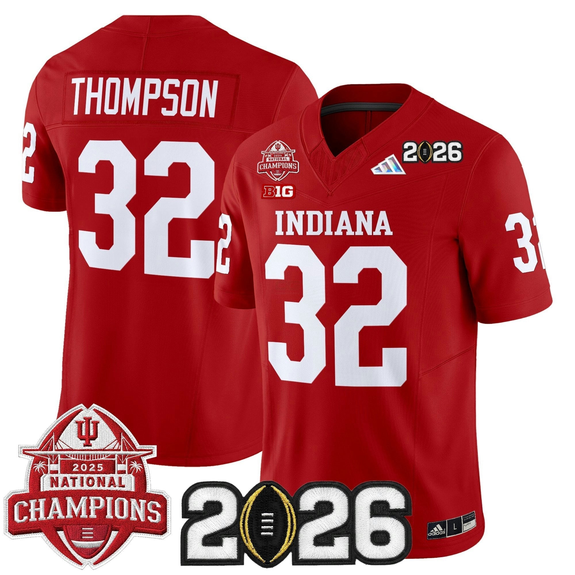 Camisa NCAA 2025 National Champions & 2026 College Football Playoff Final Patch Vapor Limited Jersey V2
