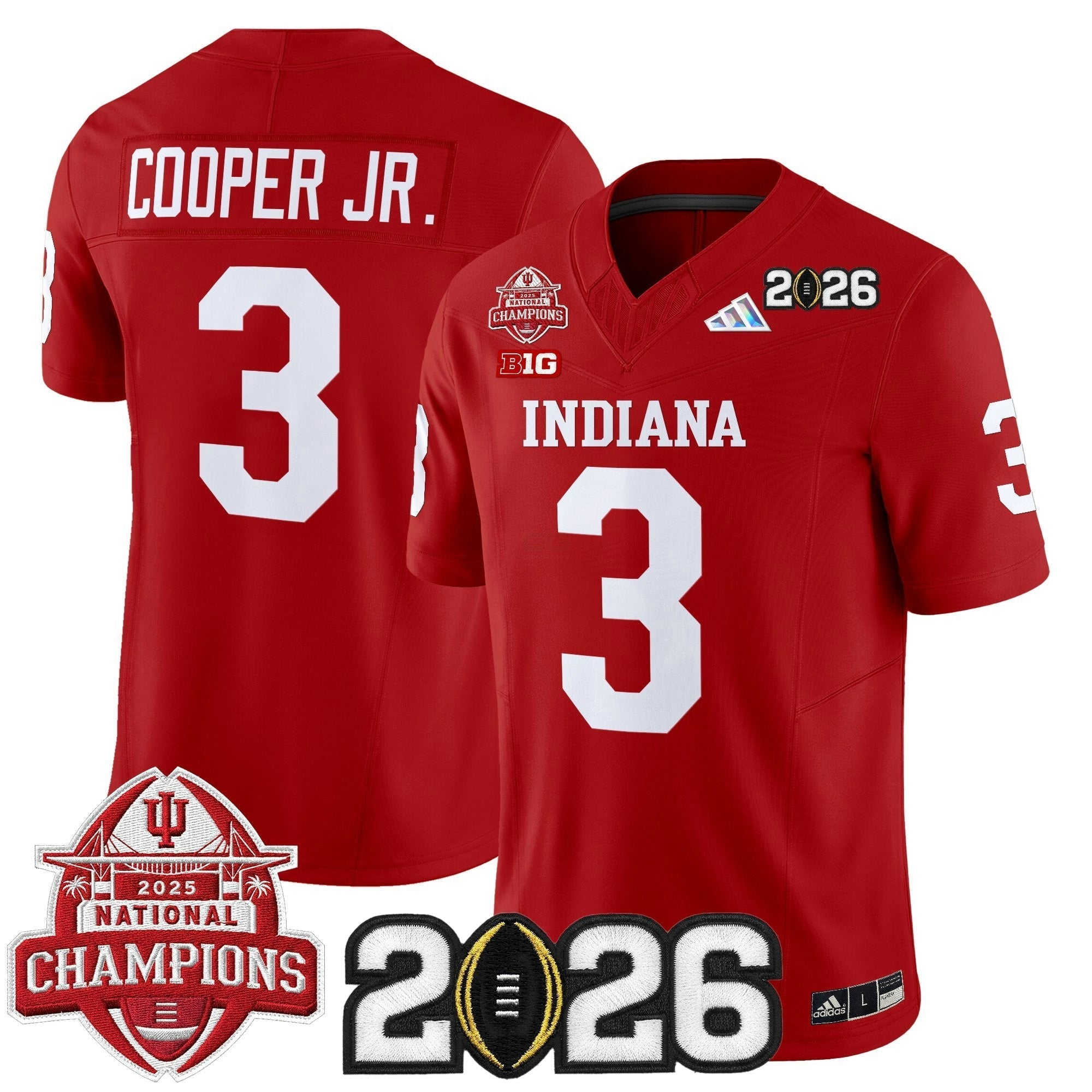 Camisa NCAA 2025 National Champions & 2026 College Football Playoff Final Patch Vapor Limited Jersey V2