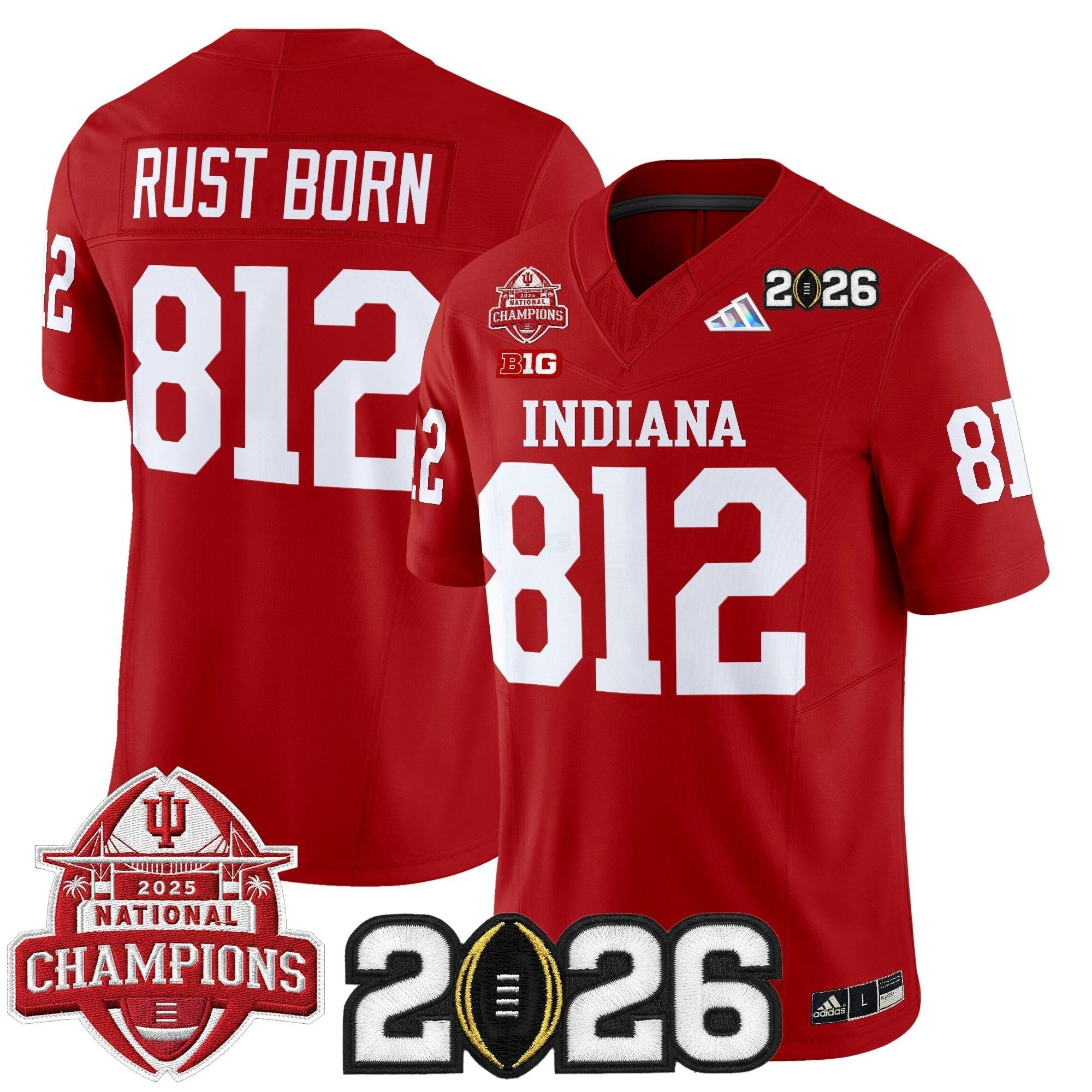Camisa NCAA 2025 National Champions & 2026 College Football Playoff Final Patch Vapor Limited Jersey V2