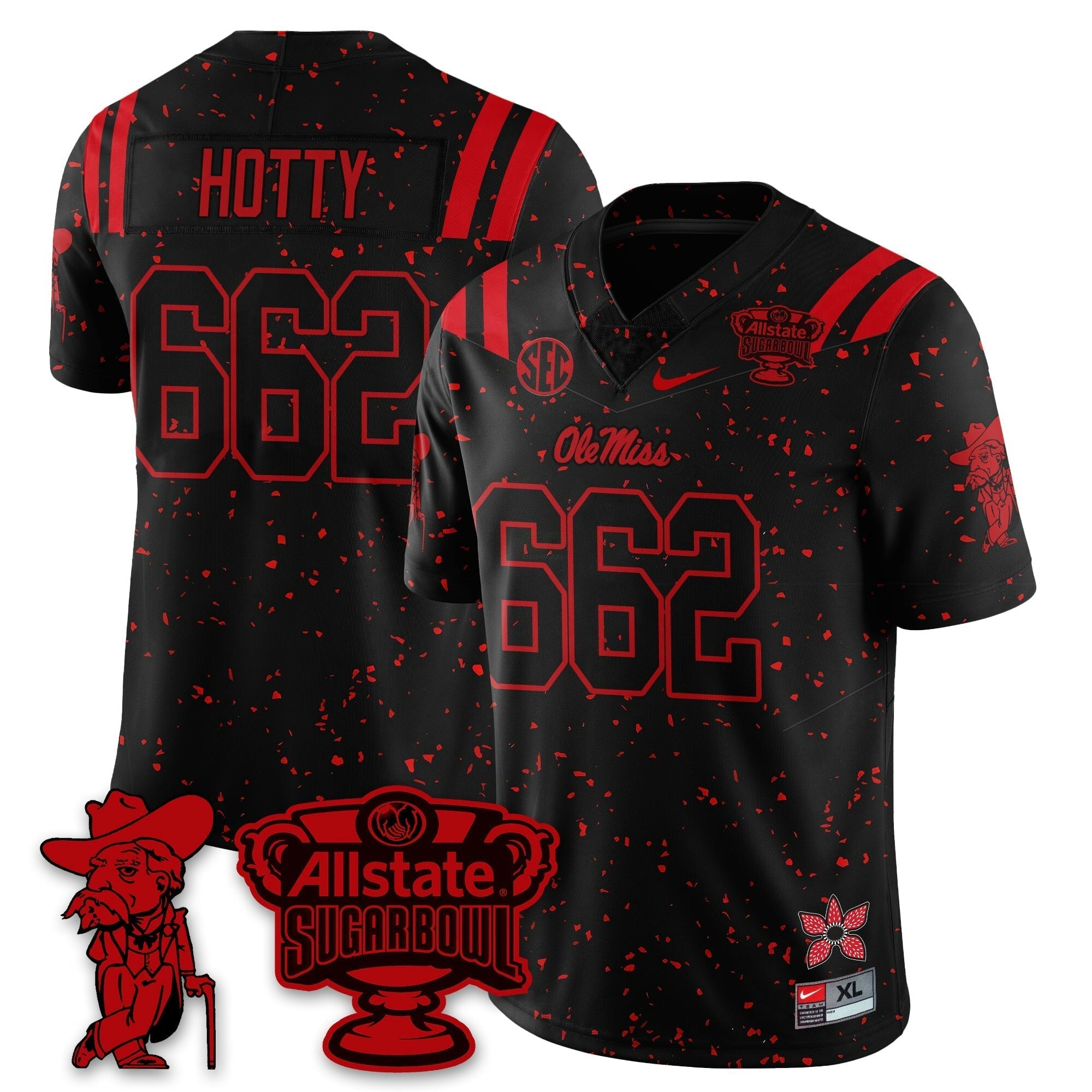 Camisa NCAA 2025 Sugar Bowl 'Stranger Things Edition' Vapor Limited Jersey