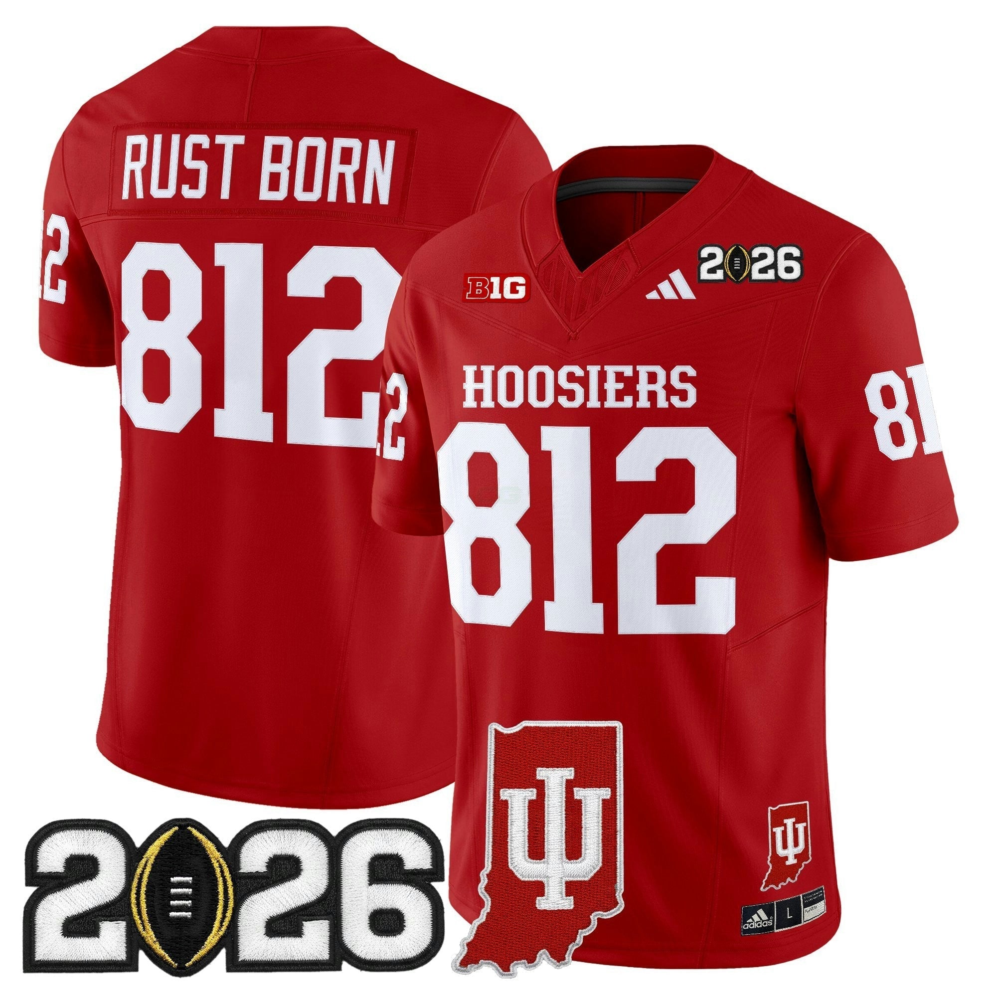 Camisa NCAA 2026 College Football Playoff Final & Indiana State Patch Vapor Limited Jersey