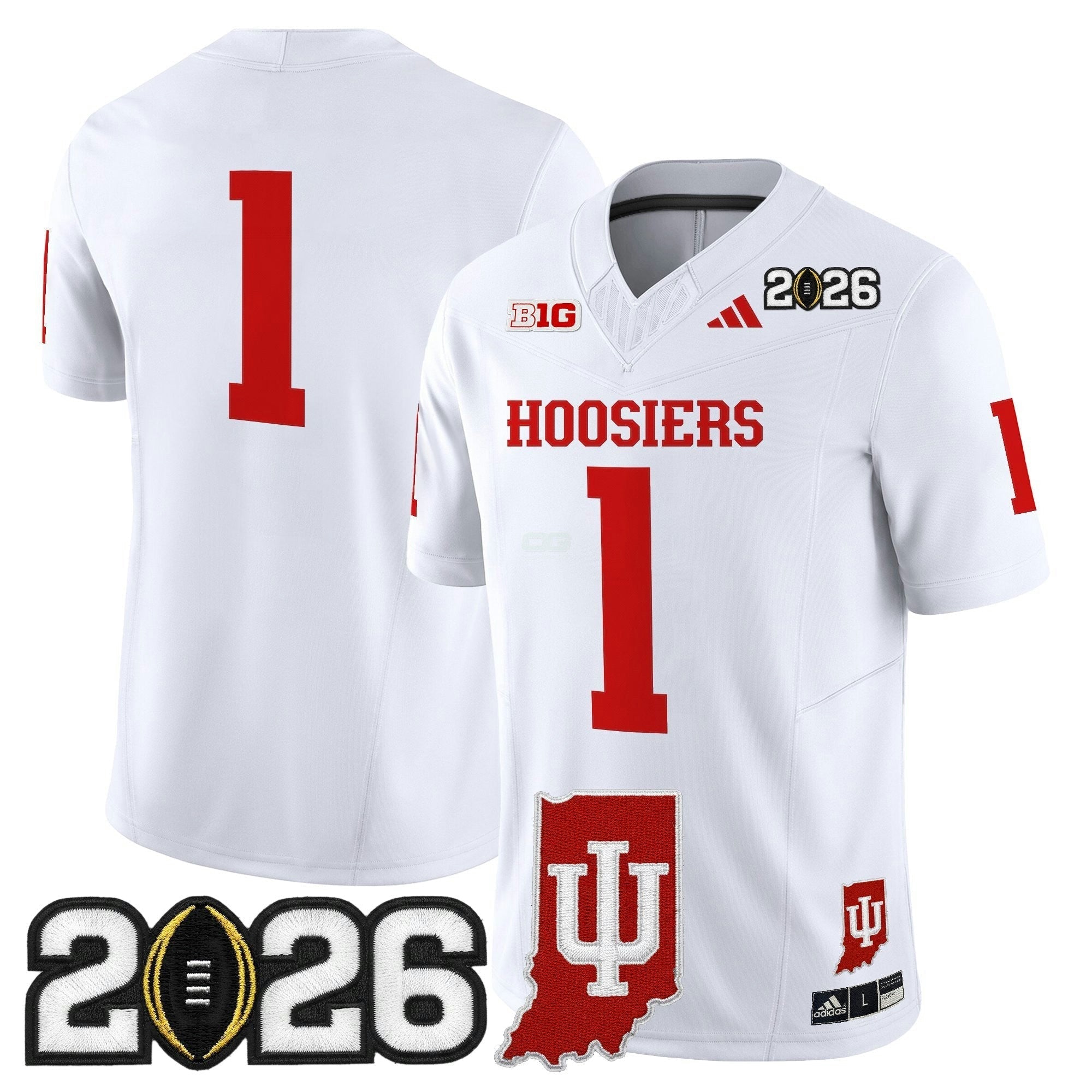 Camisa NCAA 2026 College Football Playoff Final & Indiana State Patch Vapor Limited Jersey