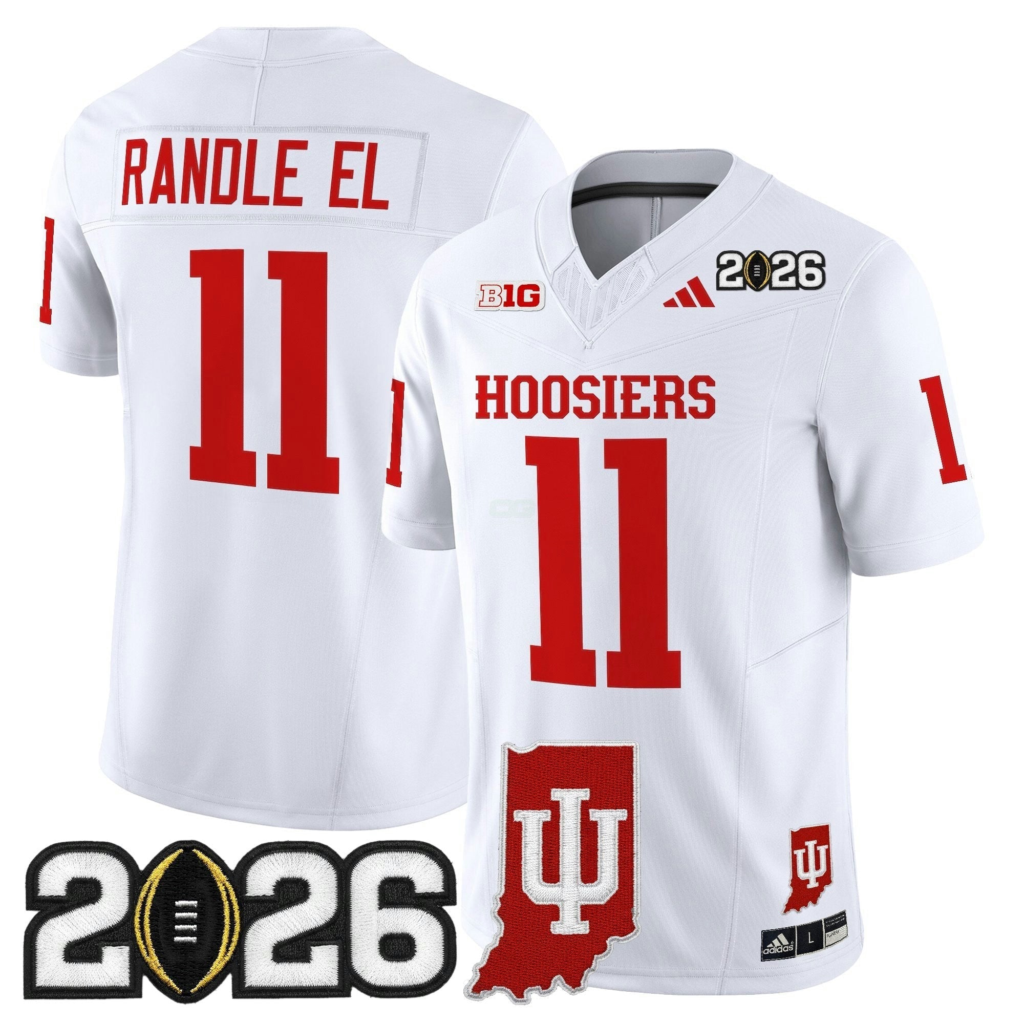 Camisa NCAA 2026 College Football Playoff Final & Indiana State Patch Vapor Limited Jersey