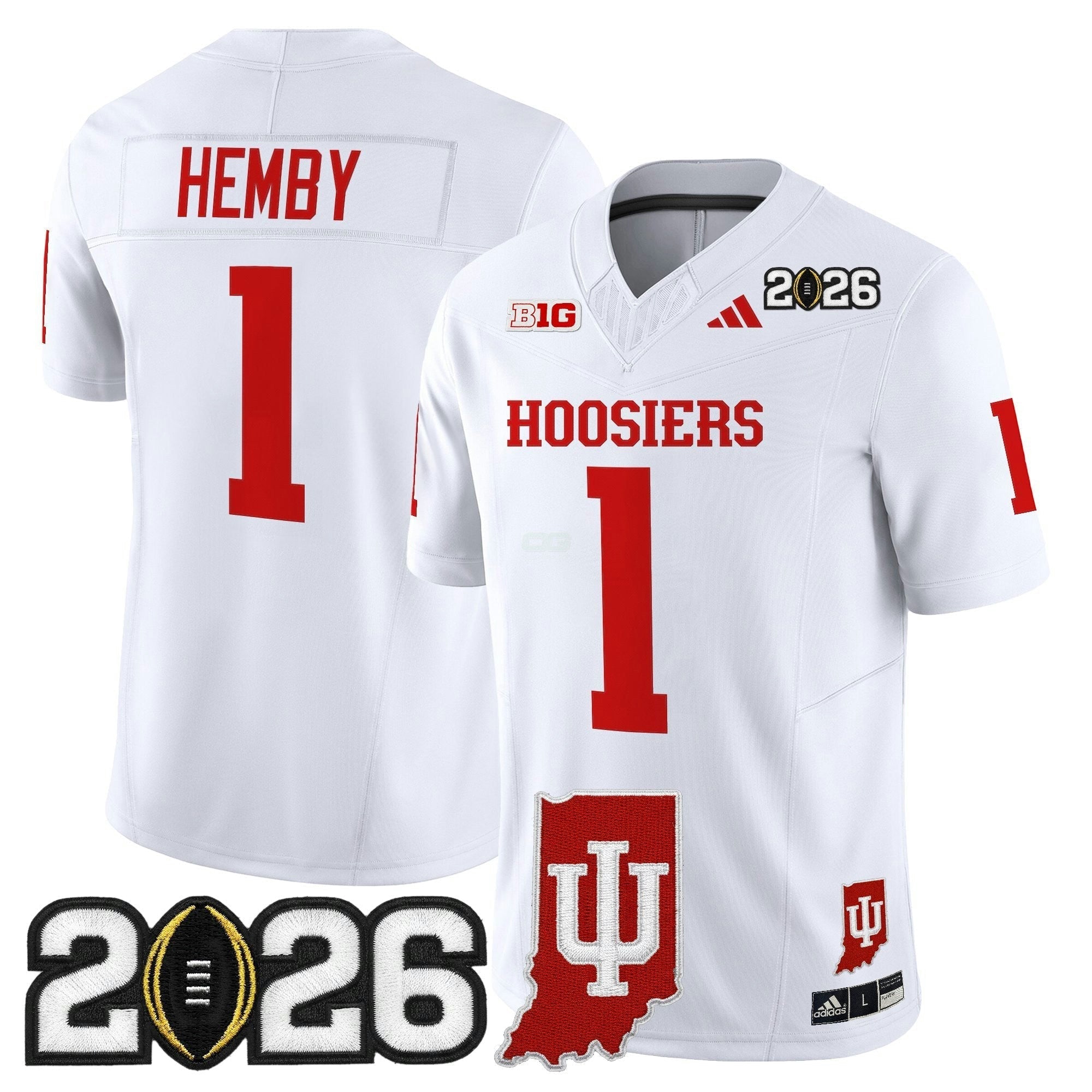 Camisa NCAA 2026 College Football Playoff Final & Indiana State Patch Vapor Limited Jersey
