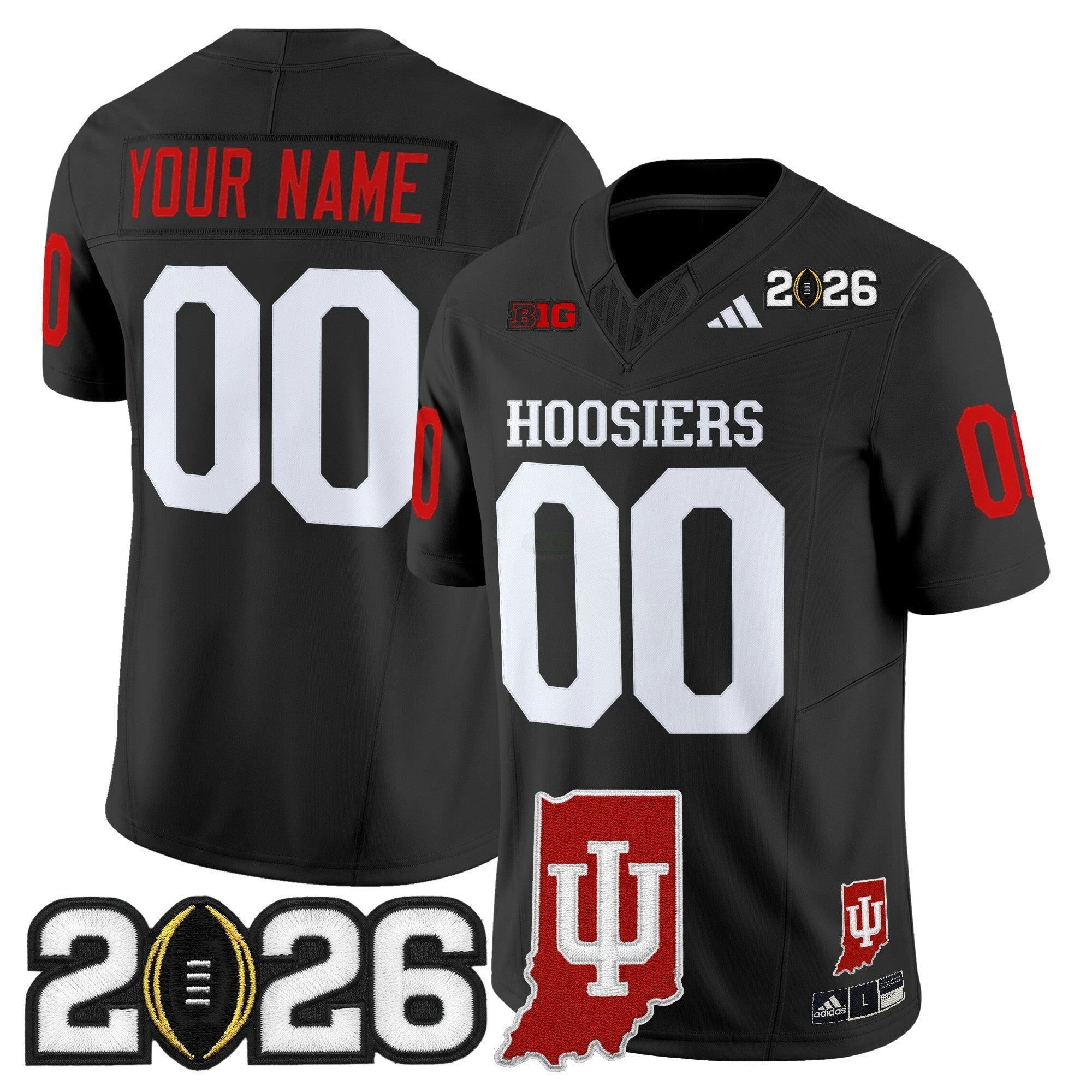 Camisa NCAA 2026 College Football Playoff Final & Indiana State Patch Vapor Limited Jersey