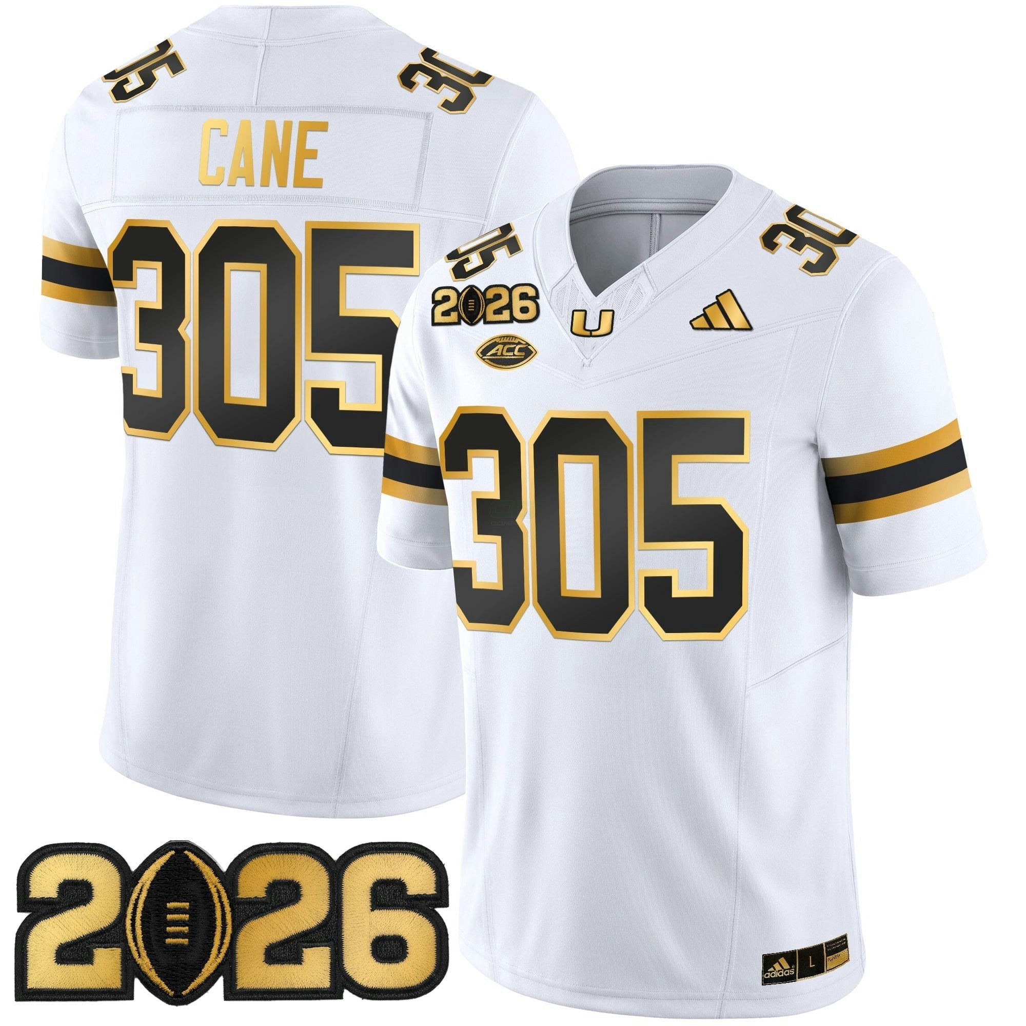 Camisa NCAA 2026 College Football Playoff Final Patch Dourada Vapor Limited Jersey