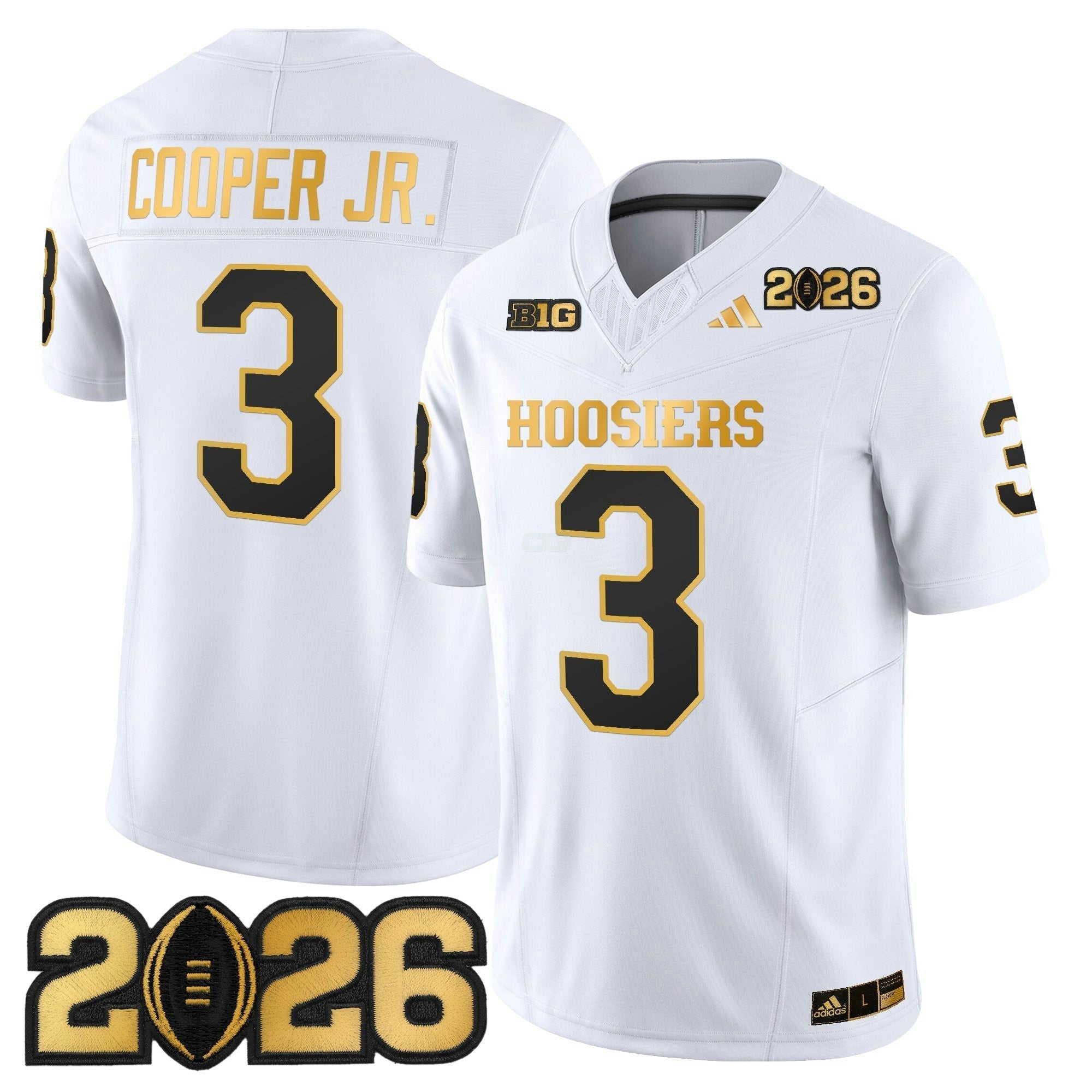 Camisa NCAA 2026 College Football Playoff Final Patch Dourada Vapor Limited Jersey