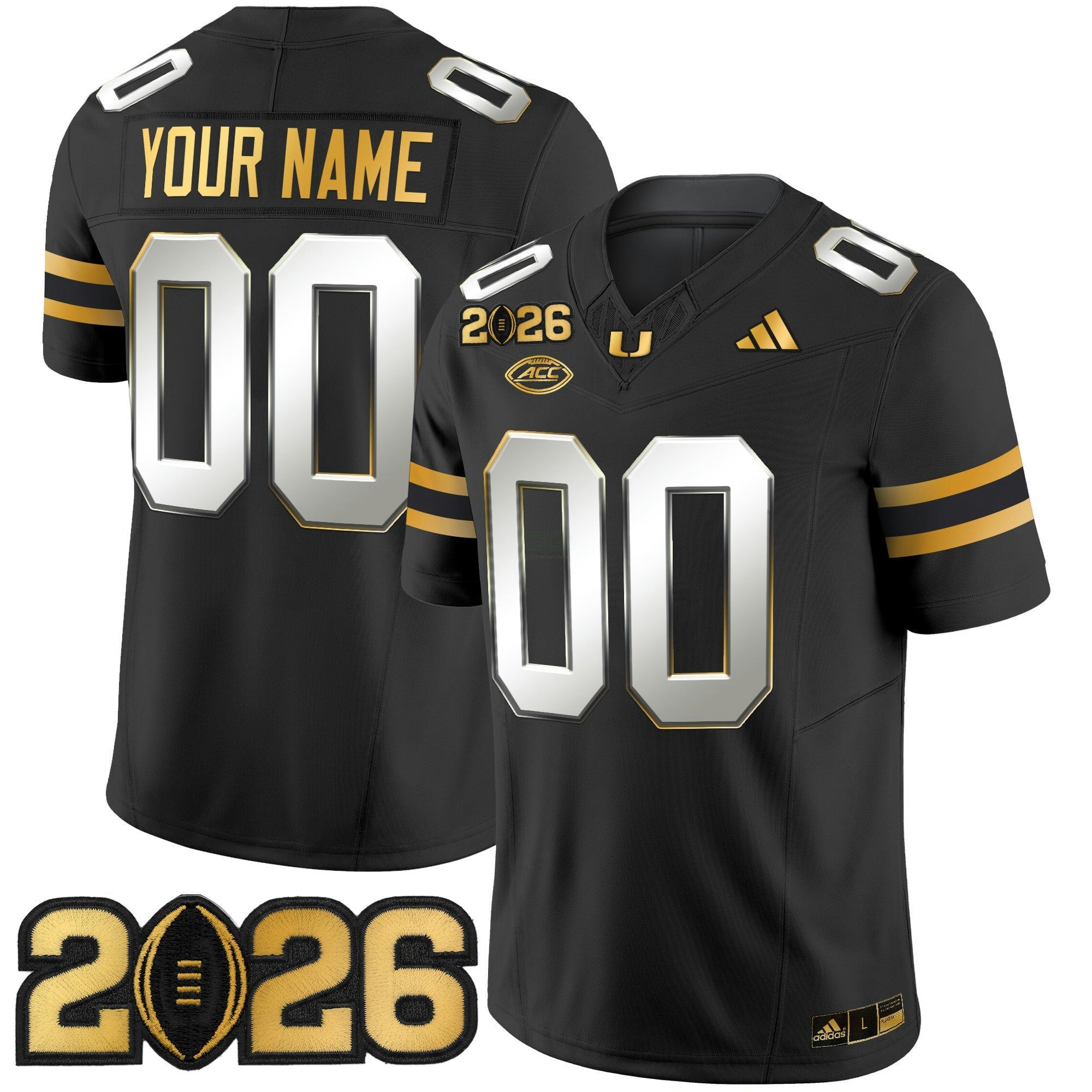 Camisa NCAA 2026 College Football Playoff Final Patch Dourada Vapor Limited Jersey
