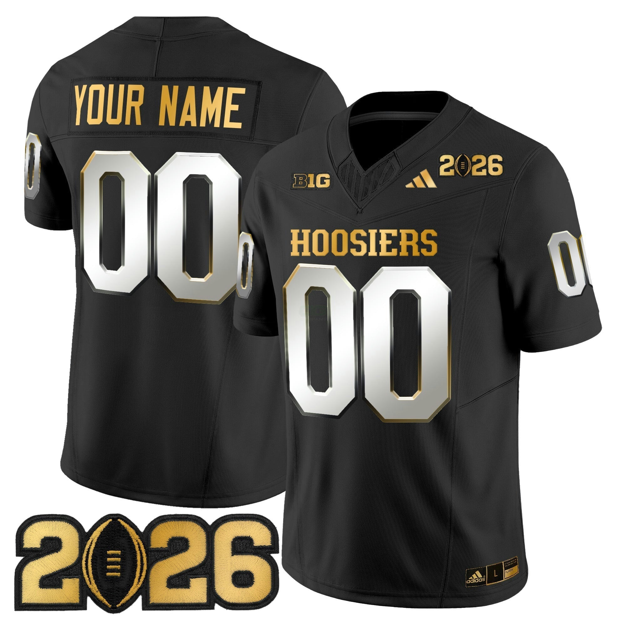 Camisa NCAA 2026 College Football Playoff Final Patch Dourada Vapor Limited Jersey