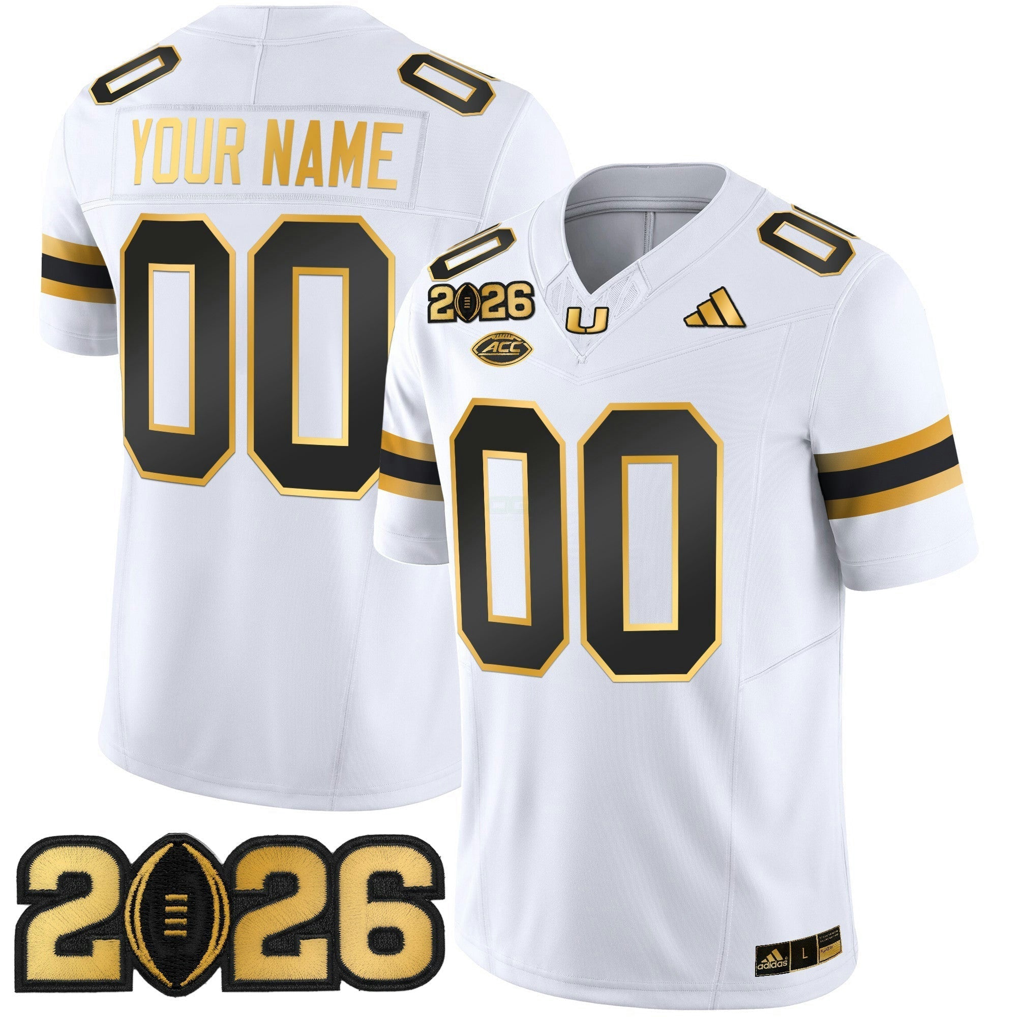 Camisa NCAA 2026 College Football Playoff Final Patch Dourada Vapor Limited Jersey
