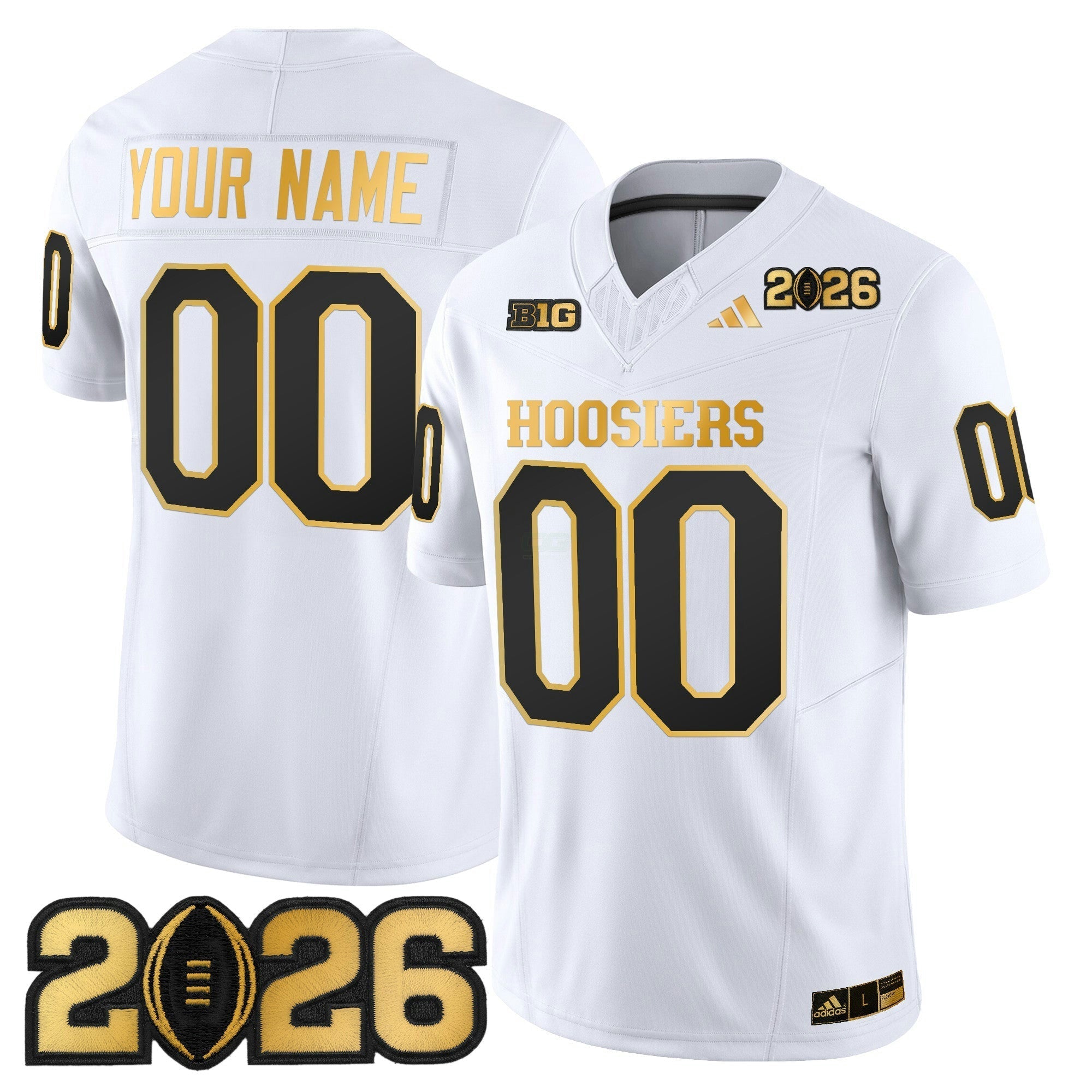 Camisa NCAA 2026 College Football Playoff Final Patch Dourada Vapor Limited Jersey