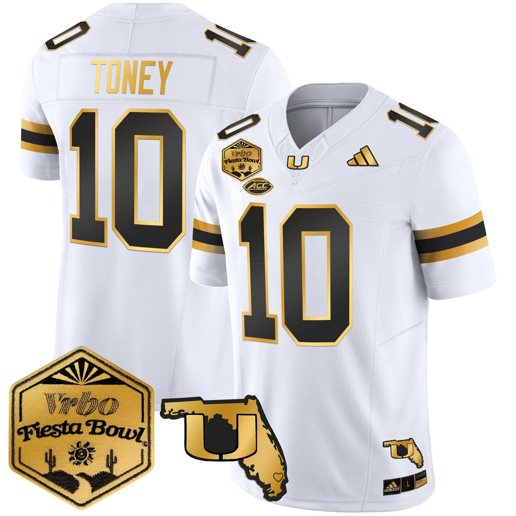 Camisa NCAA 2026 The Fiesta Bowl & Florida Patch Dourada Vapor Limited Jersey