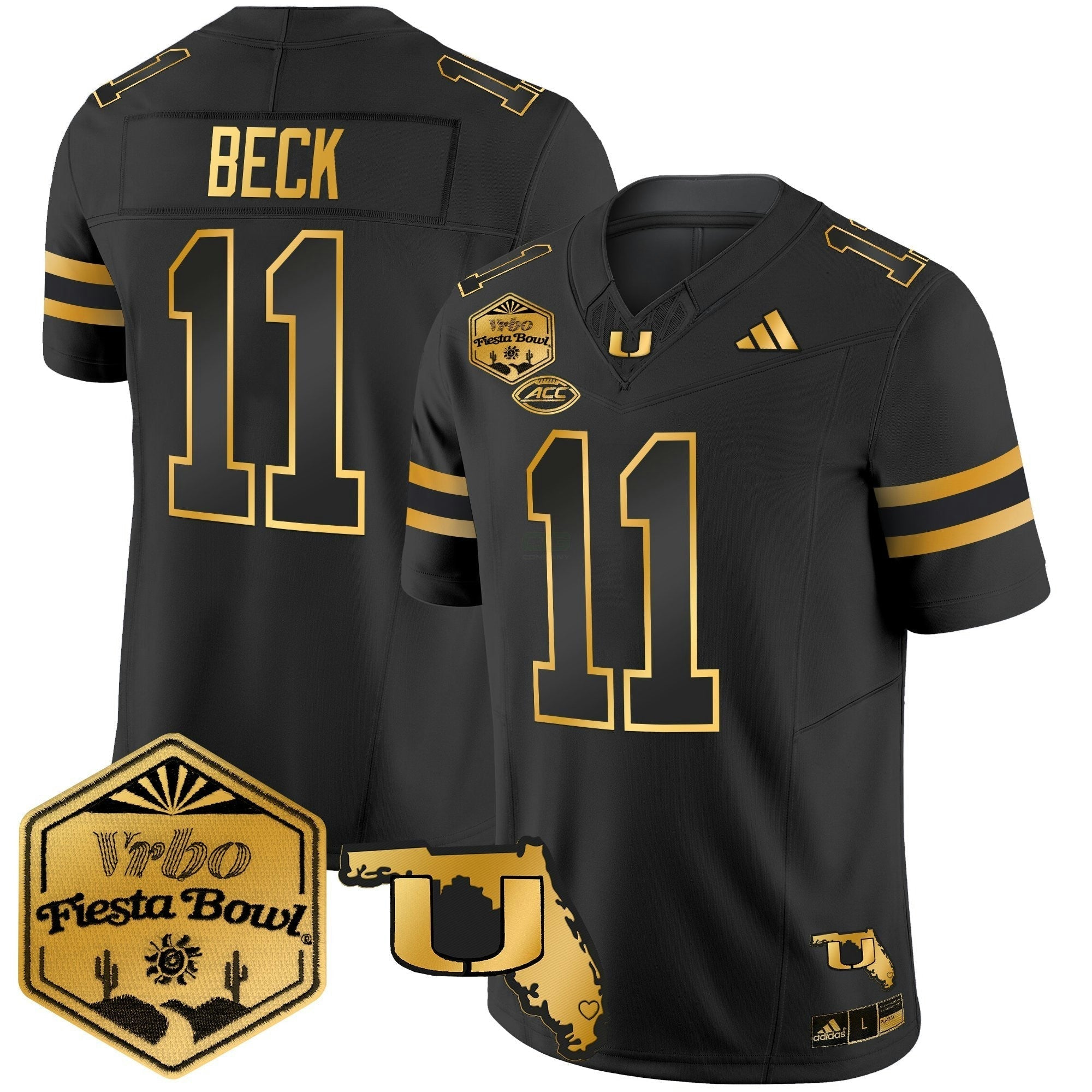 Camisa NCAA 2026 The Fiesta Bowl & Florida Patch Dourada Vapor Limited Jersey