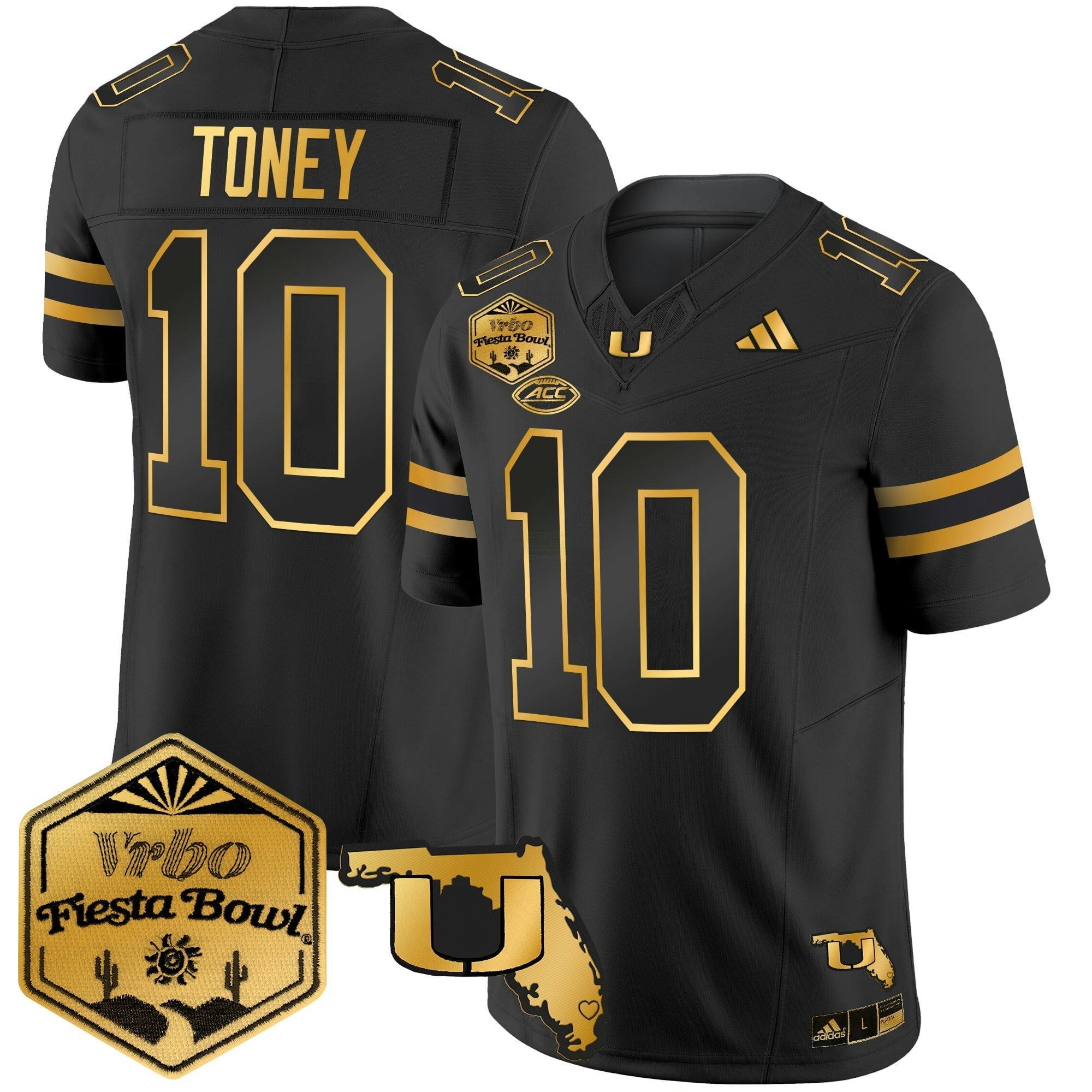 Camisa NCAA 2026 The Fiesta Bowl & Florida Patch Dourada Vapor Limited Jersey