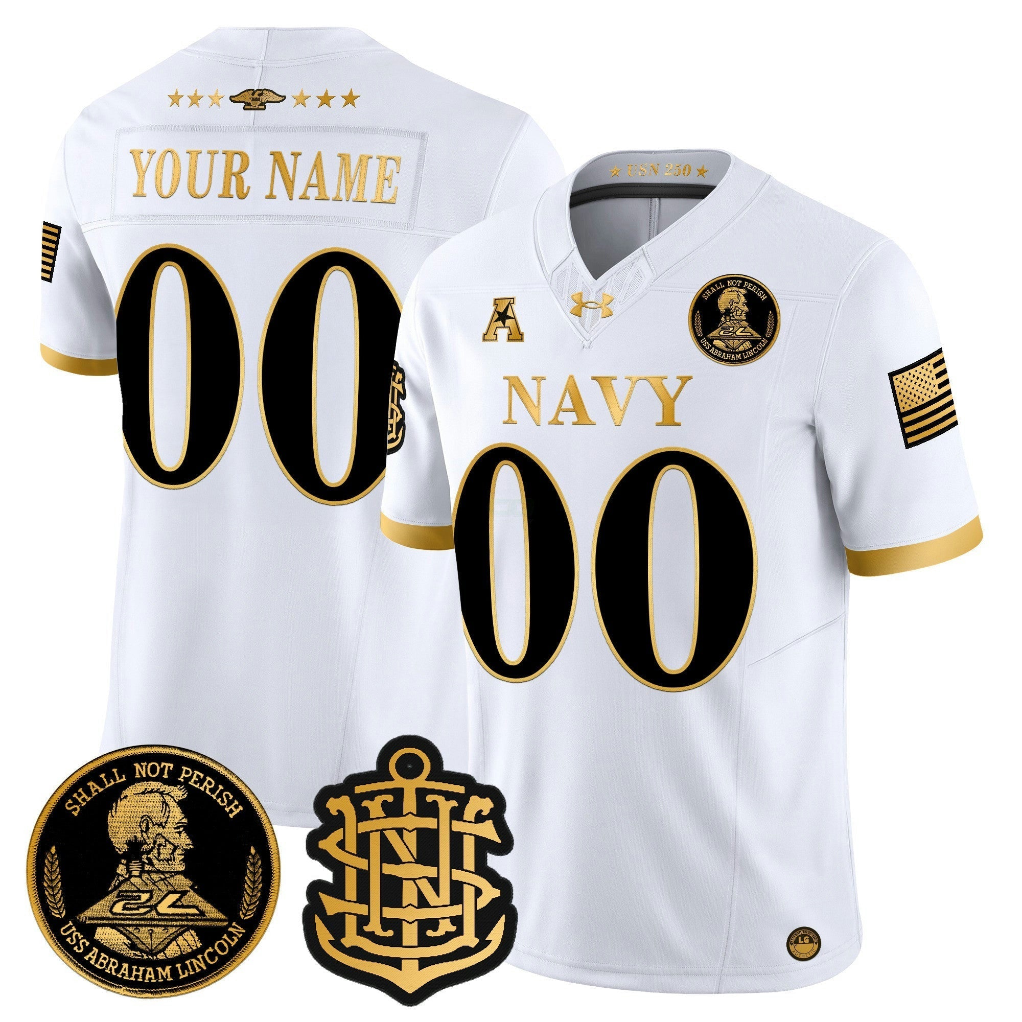 Camisa NCAA 250th Anniversary Dourada Vapor Limited Jersey