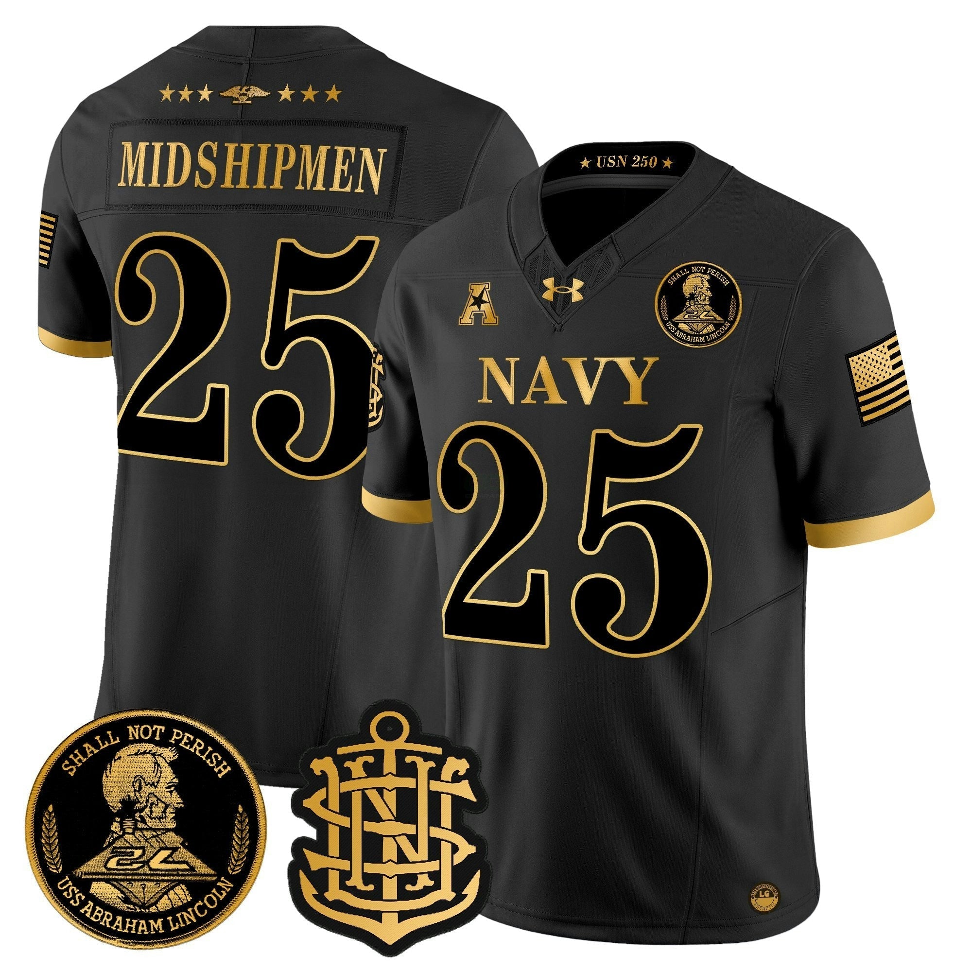 Camisa NCAA 250th Anniversary Dourada Vapor Limited Jersey