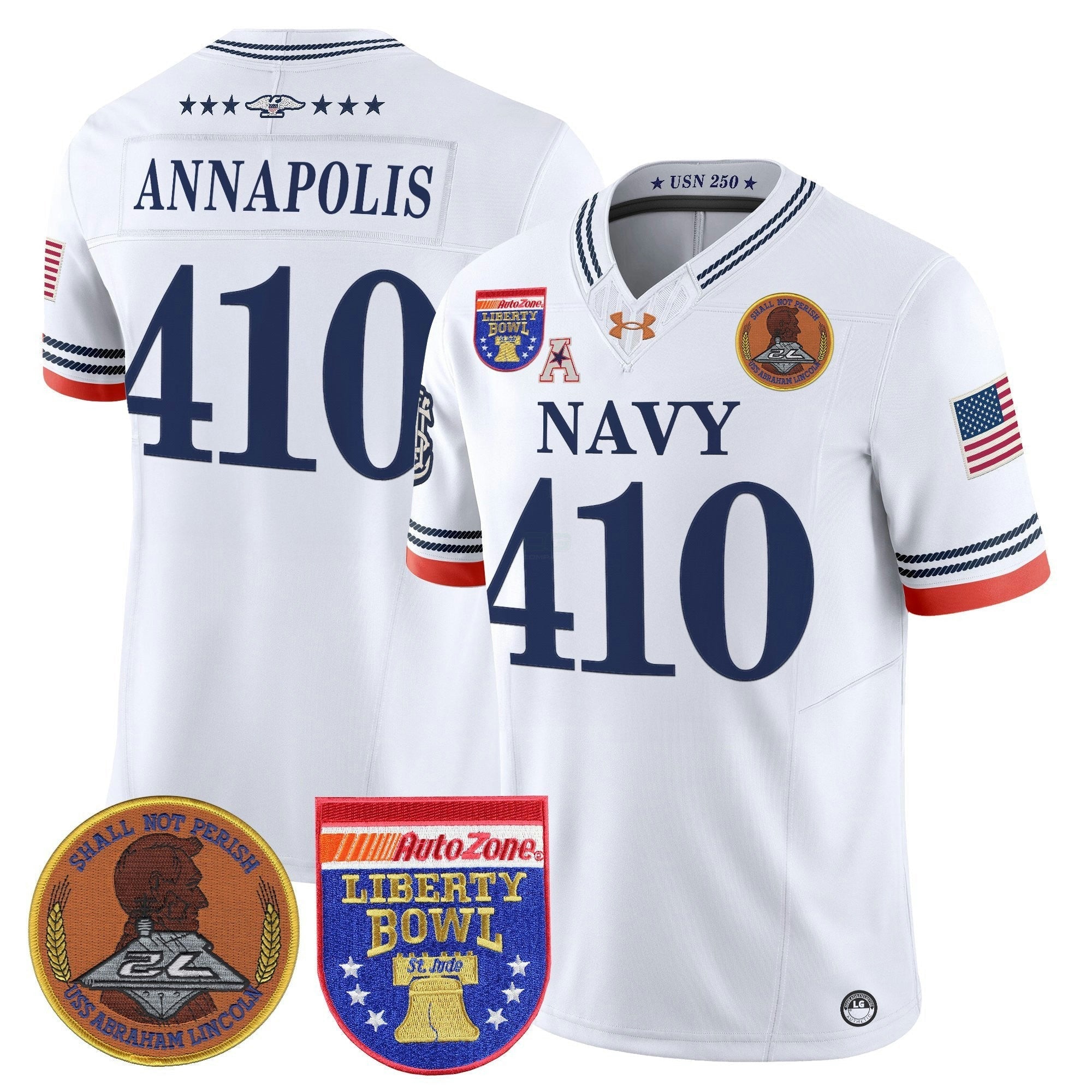 Camisa NCAA 250th Anniversary Vapor Limited Jersey - 2026 Liberty Bowl Patch - Stitched