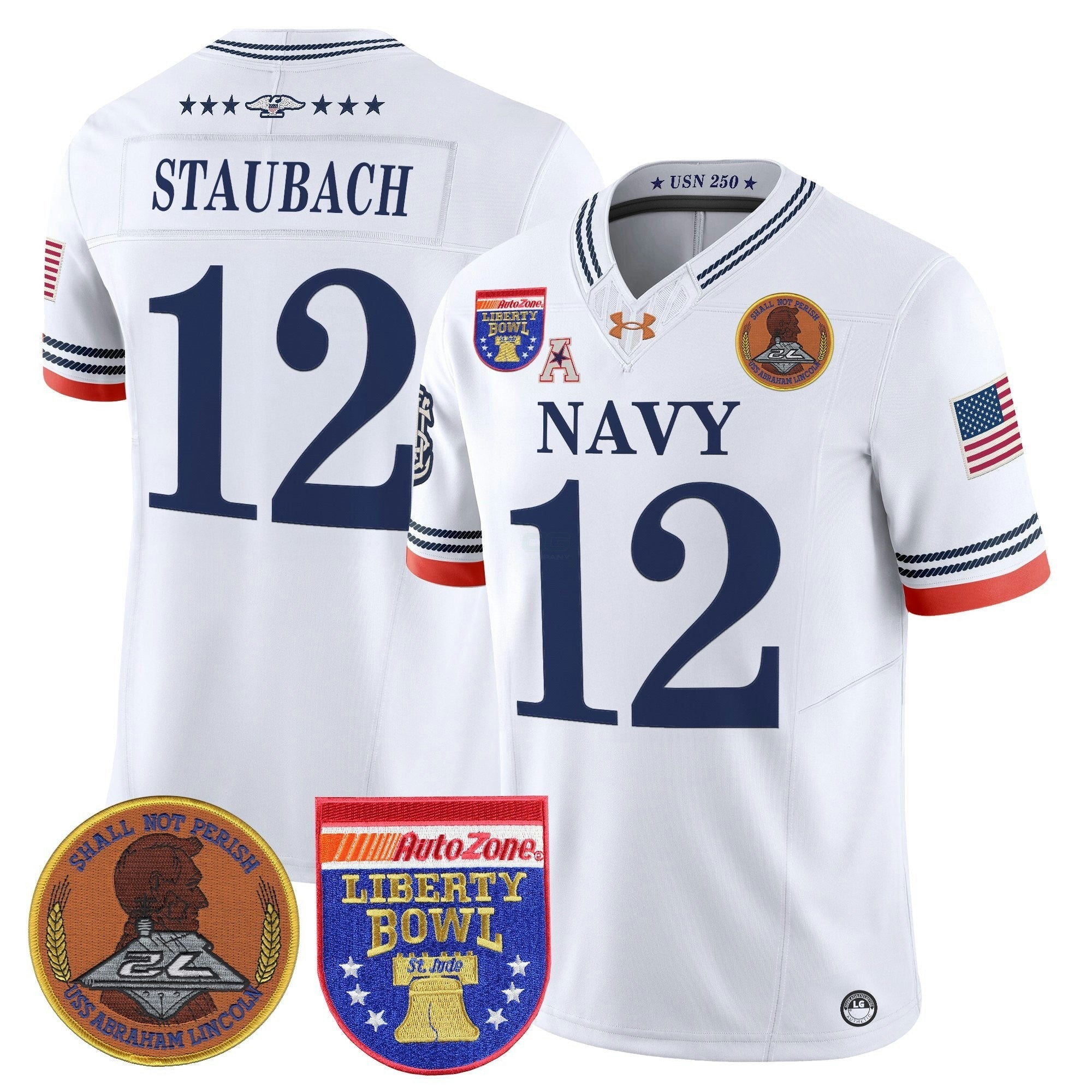 Camisa NCAA 250th Anniversary Vapor Limited Jersey - 2026 Liberty Bowl Patch - Stitched