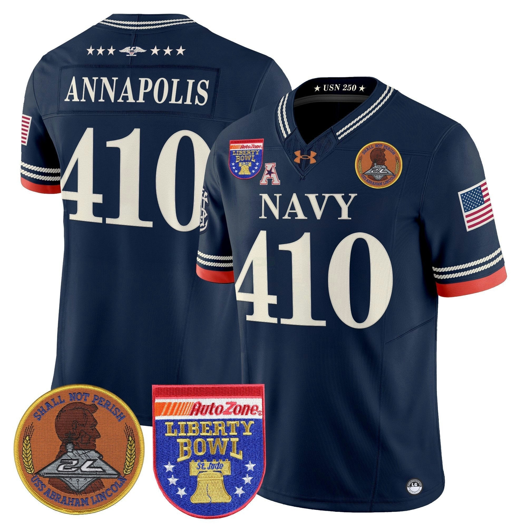 Camisa NCAA 250th Anniversary Vapor Limited Jersey - 2026 Liberty Bowl Patch - Stitched