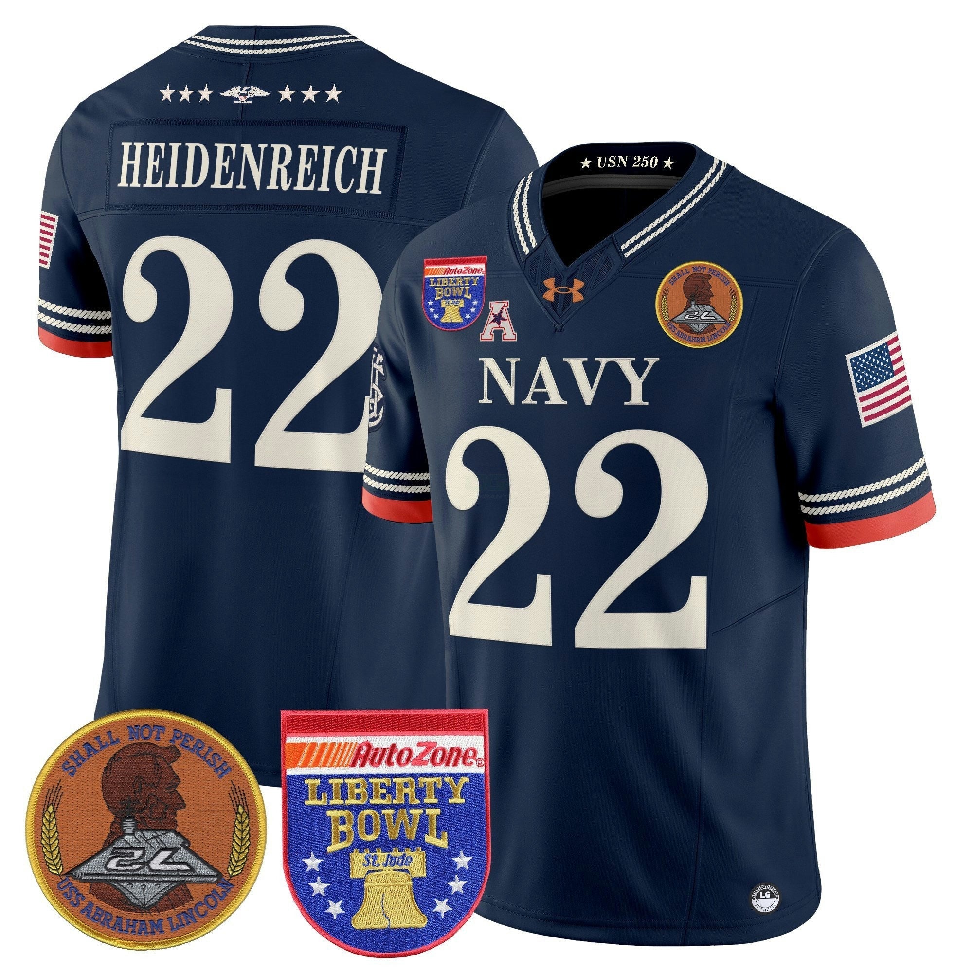 Camisa NCAA 250th Anniversary Vapor Limited Jersey - 2026 Liberty Bowl Patch - Stitched