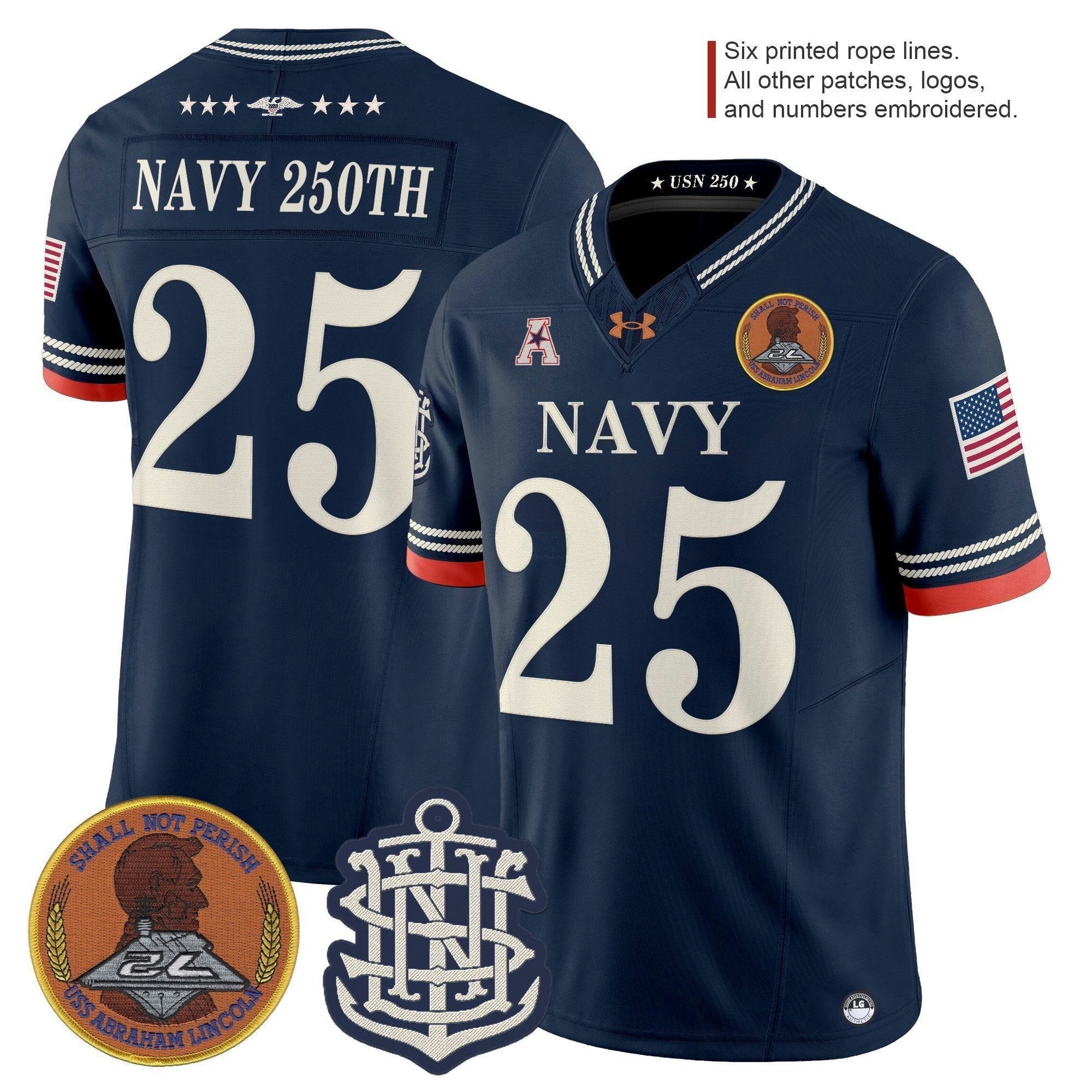 Camisa NCAA 250th Anniversary Vapor Limited Jersey - Stitched