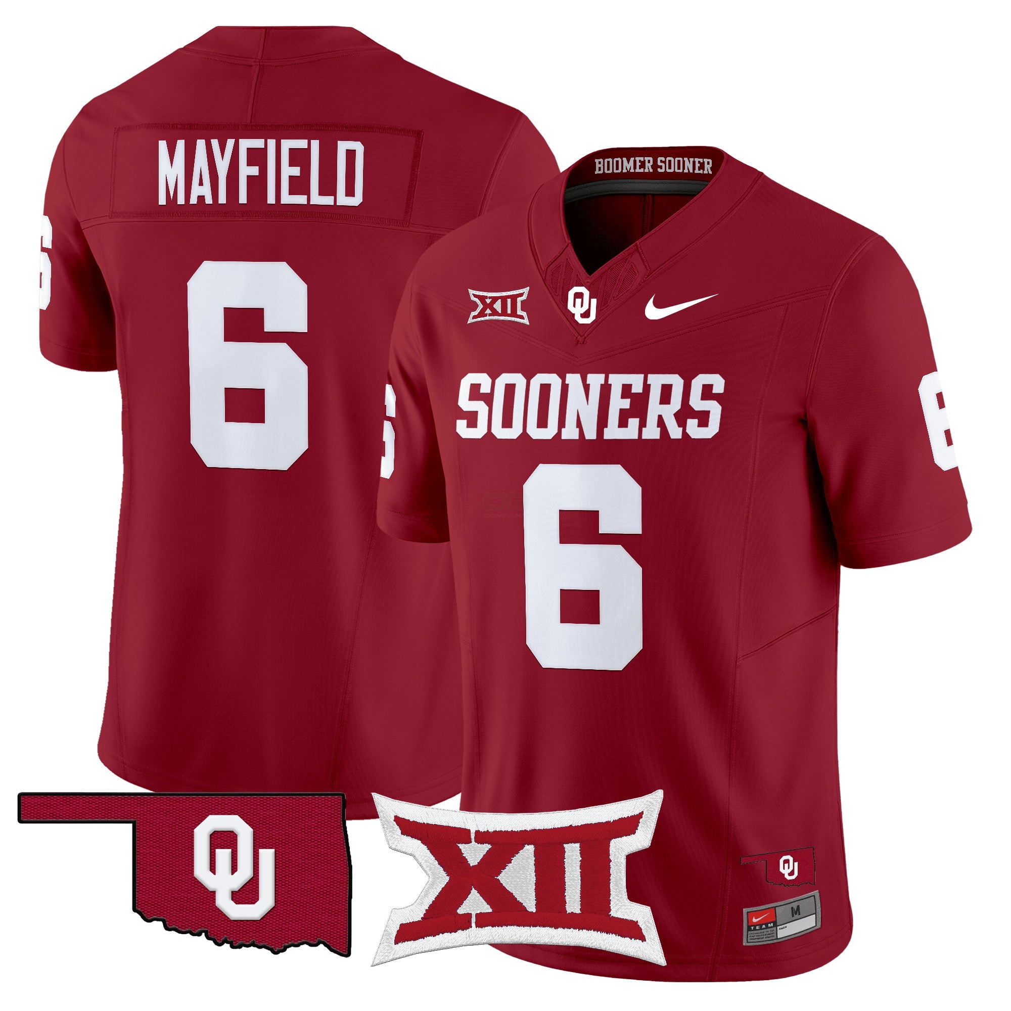 Camisa NCAA #6 Baker Mayfield Oklahoma Vapor Limited Jersey