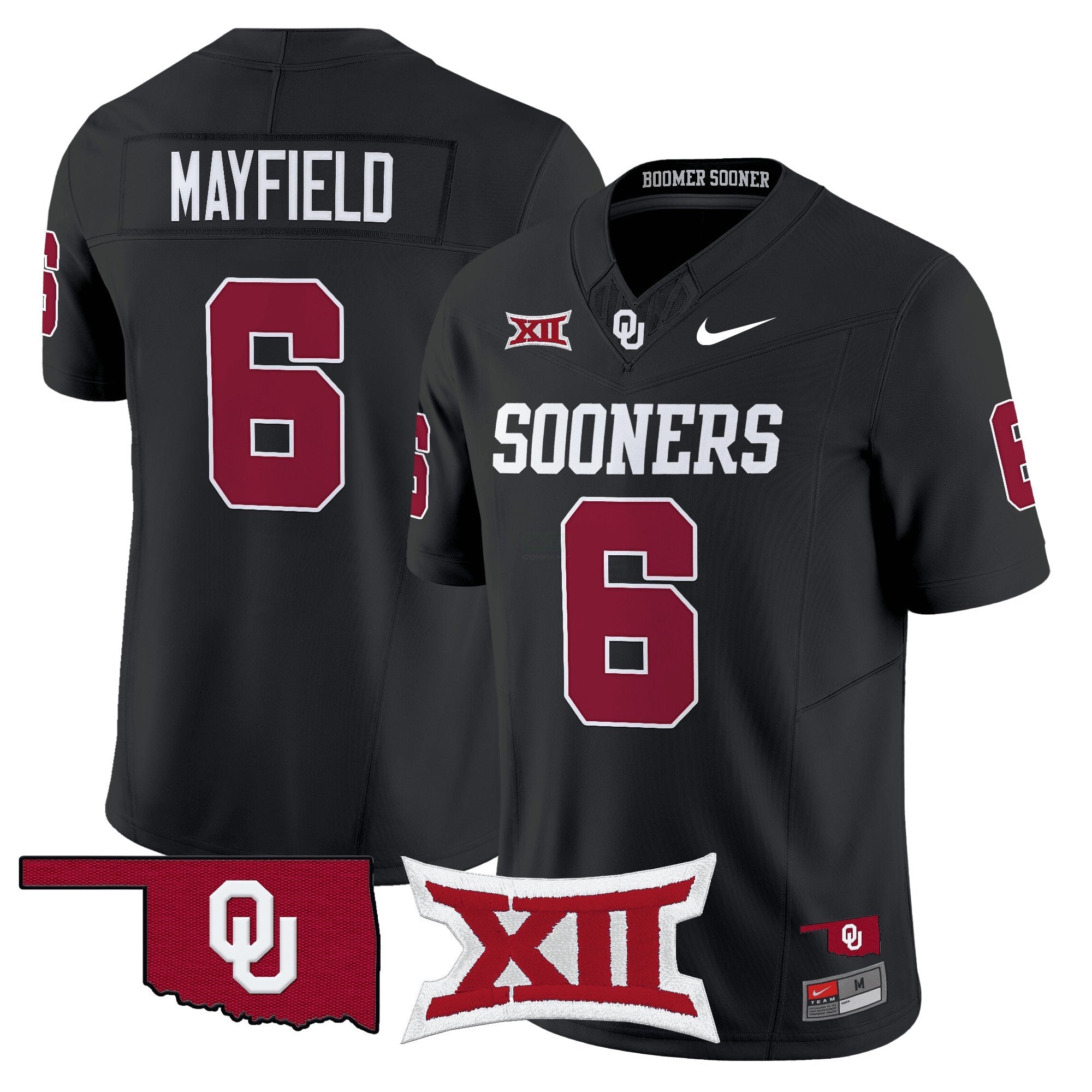 Camisa NCAA #6 Baker Mayfield Oklahoma Vapor Limited Jersey