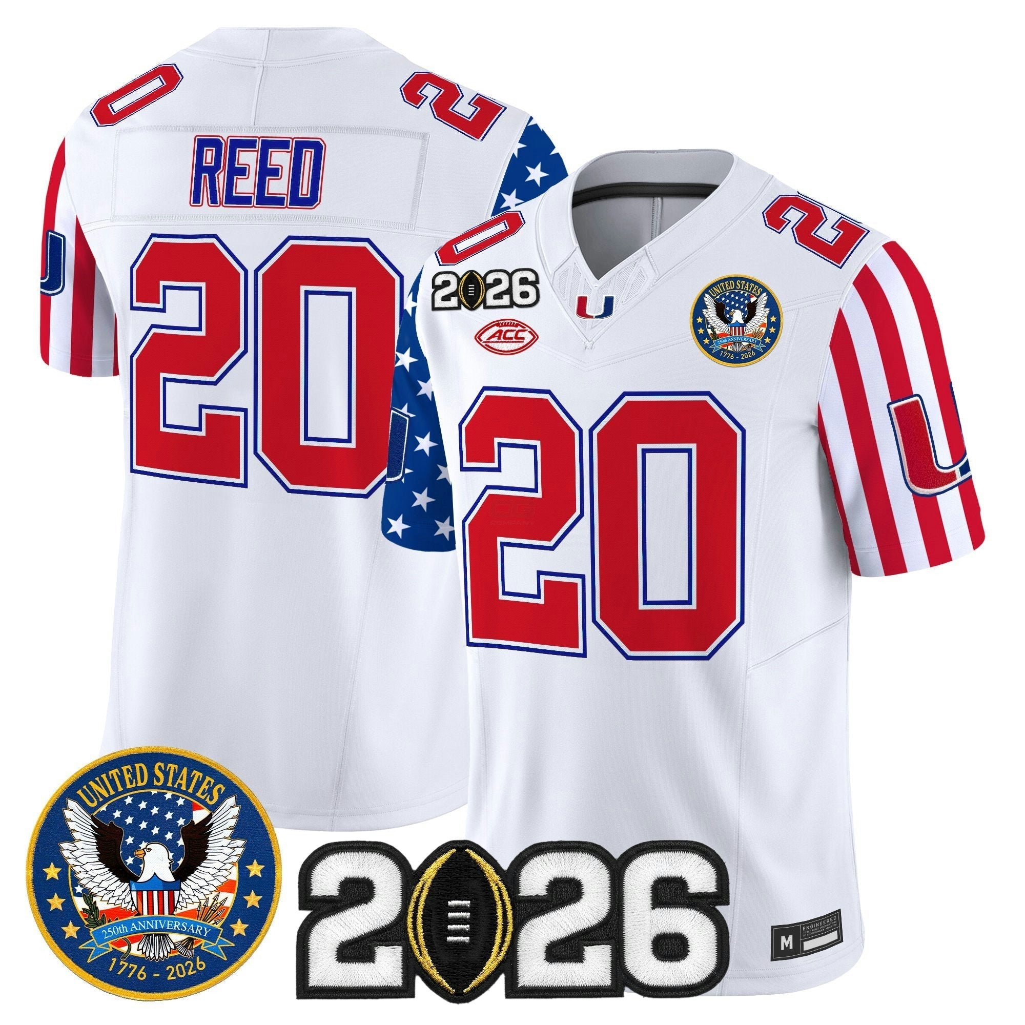 Camisa NCAA "America250 Edition" Vapor Limited Jersey - 2026 College Football Playoff Final Patch