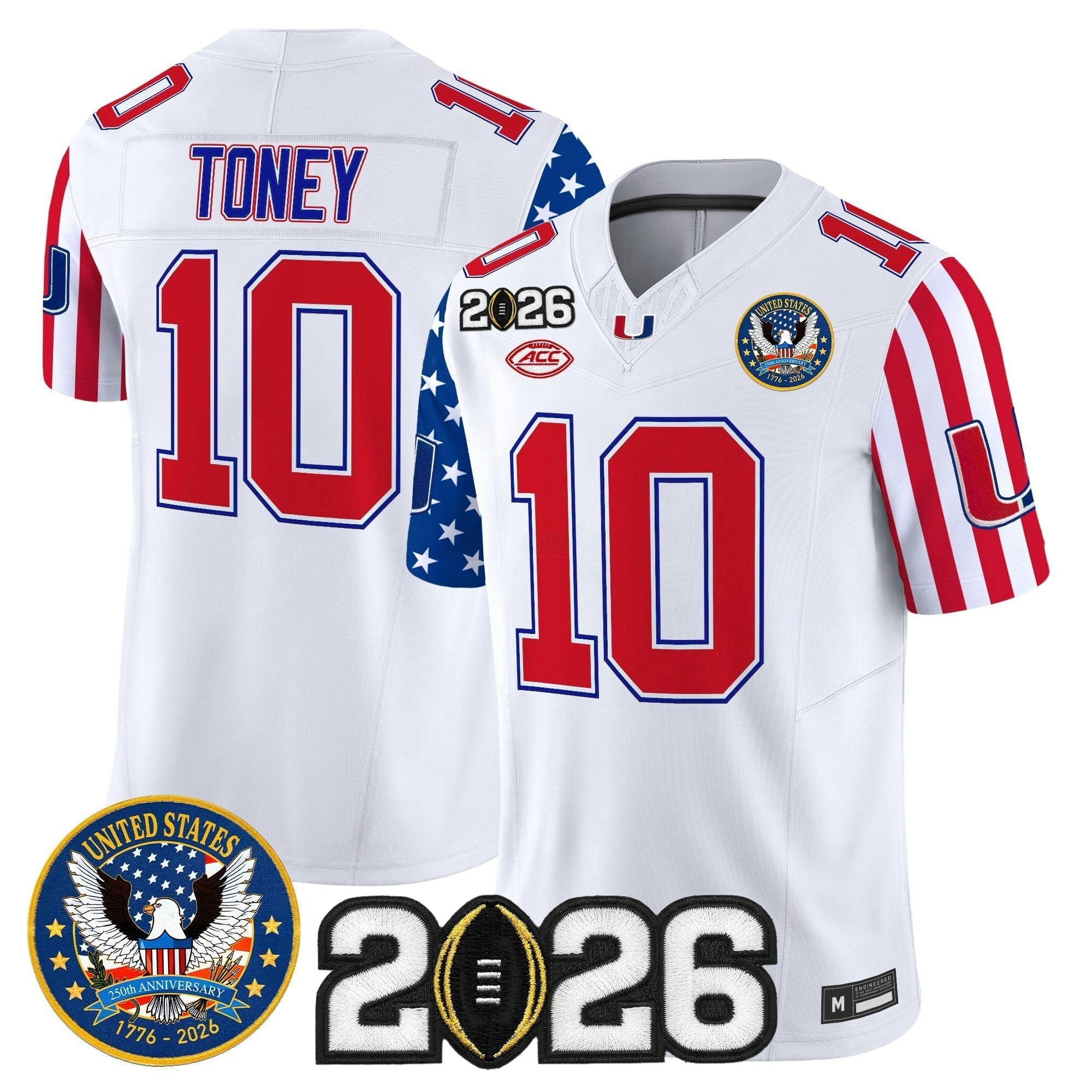Camisa NCAA "America250 Edition" Vapor Limited Jersey - 2026 College Football Playoff Final Patch
