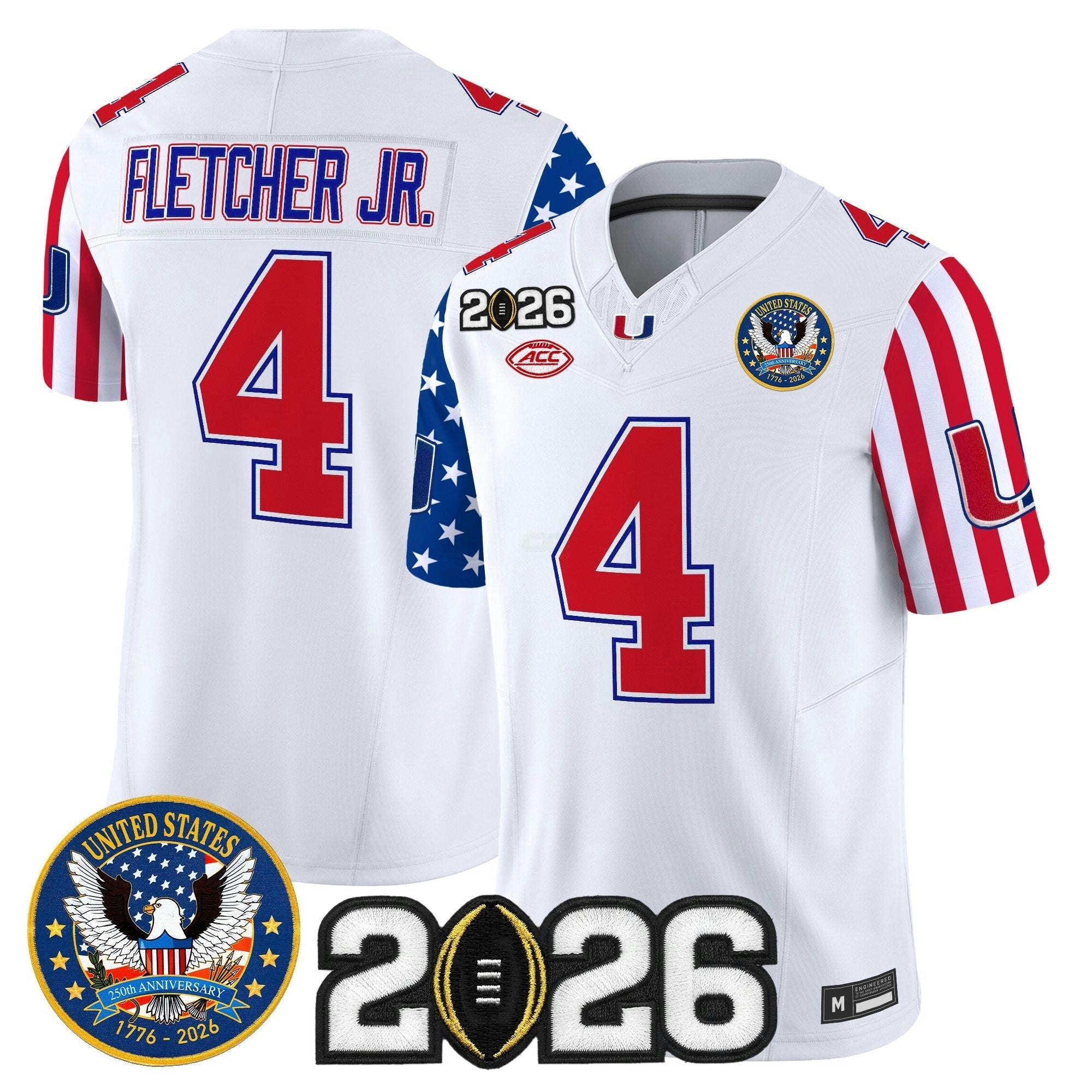 Camisa NCAA "America250 Edition" Vapor Limited Jersey - 2026 College Football Playoff Final Patch