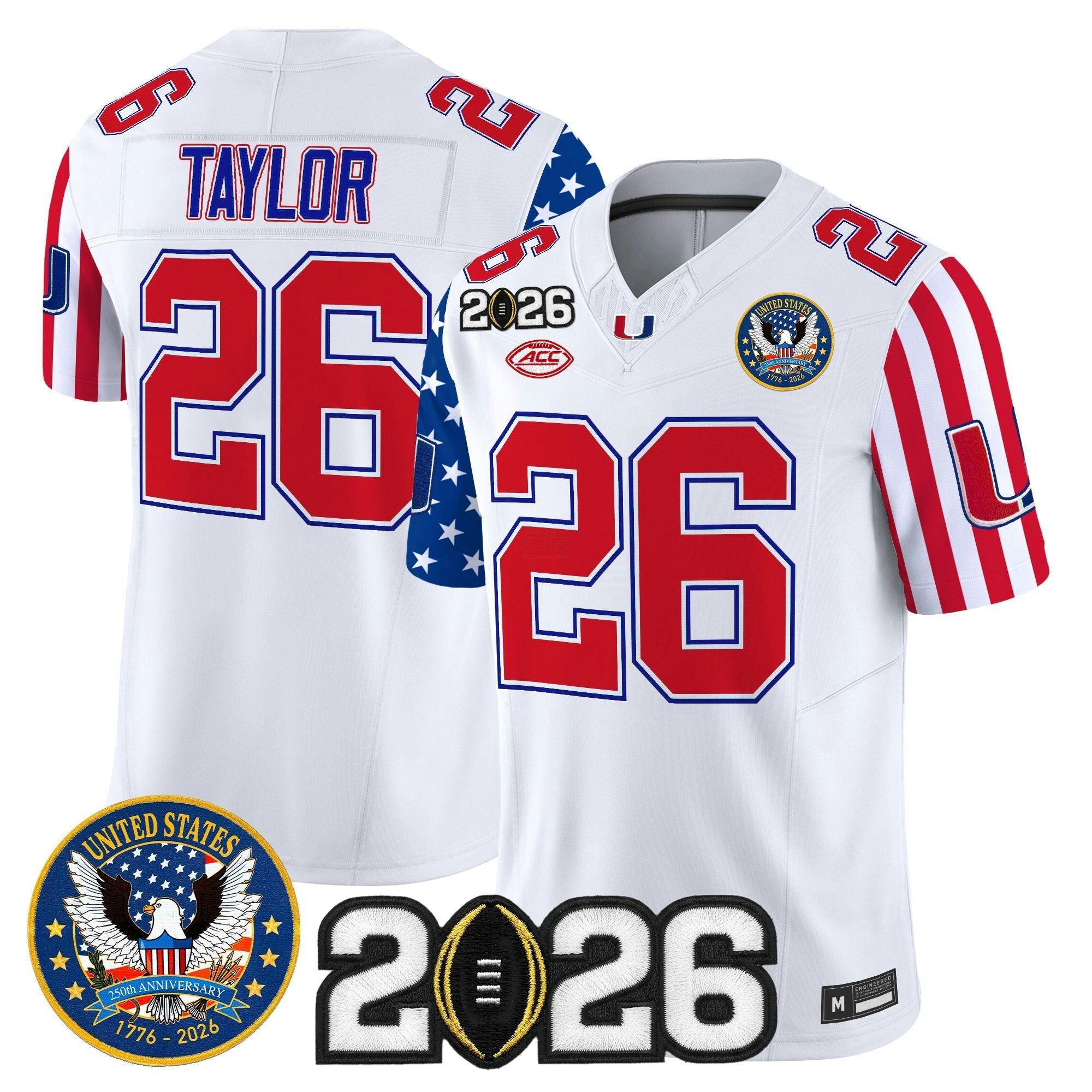 Camisa NCAA "America250 Edition" Vapor Limited Jersey - 2026 College Football Playoff Final Patch