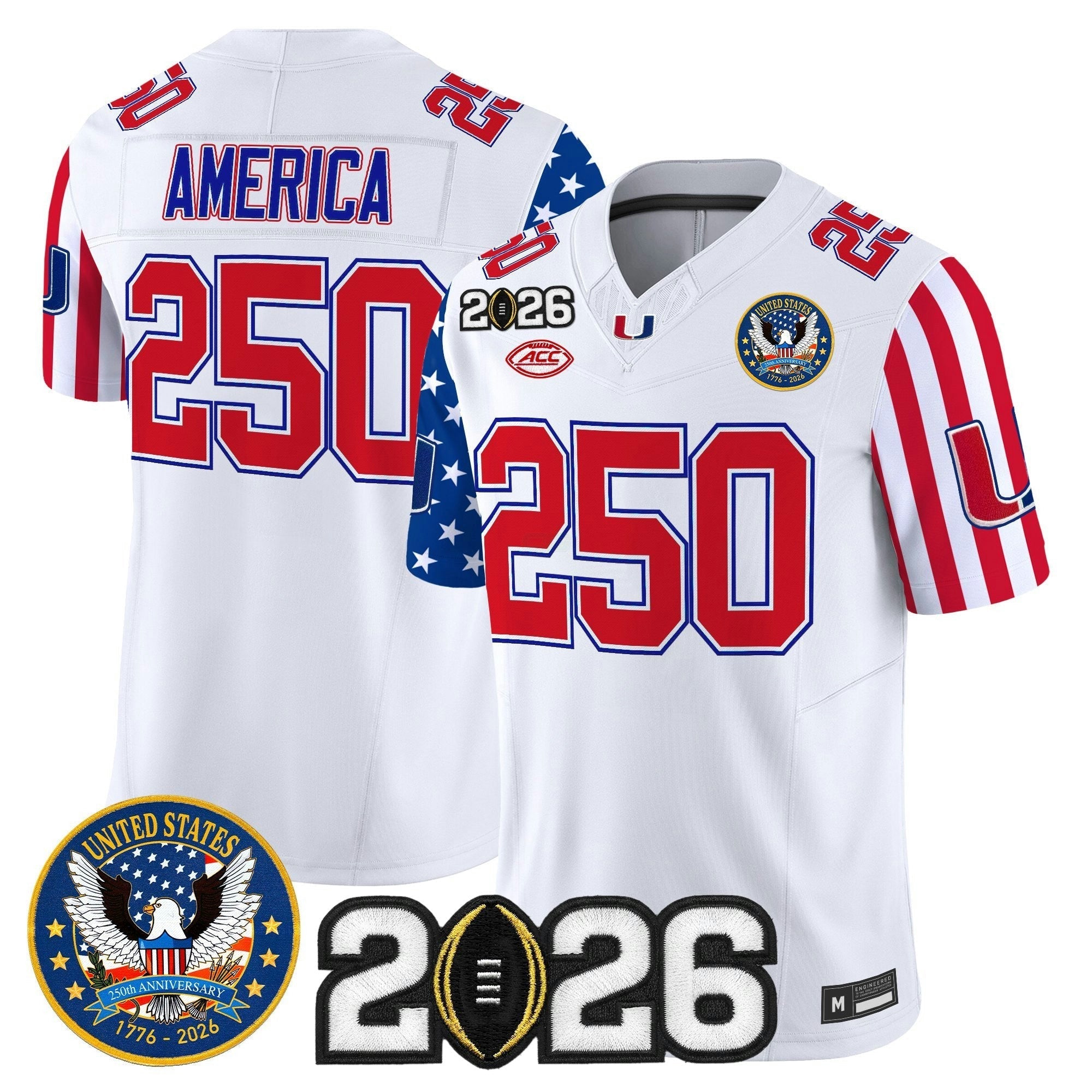 Camisa NCAA "America250 Edition" Vapor Limited Jersey - 2026 College Football Playoff Final Patch
