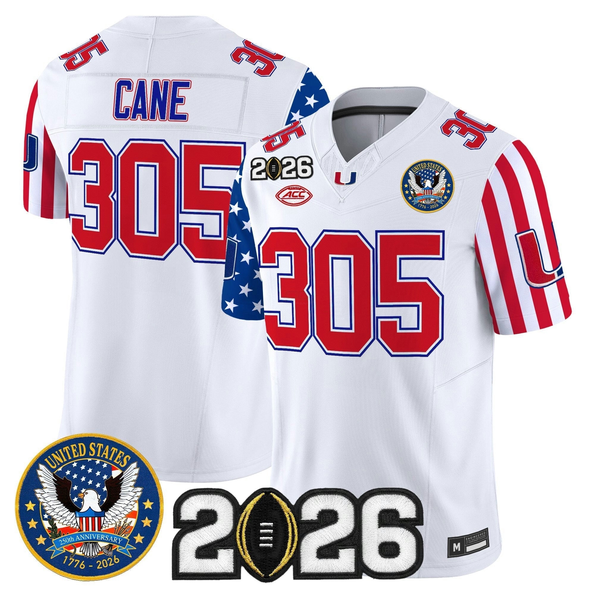 Camisa NCAA "America250 Edition" Vapor Limited Jersey - 2026 College Football Playoff Final Patch