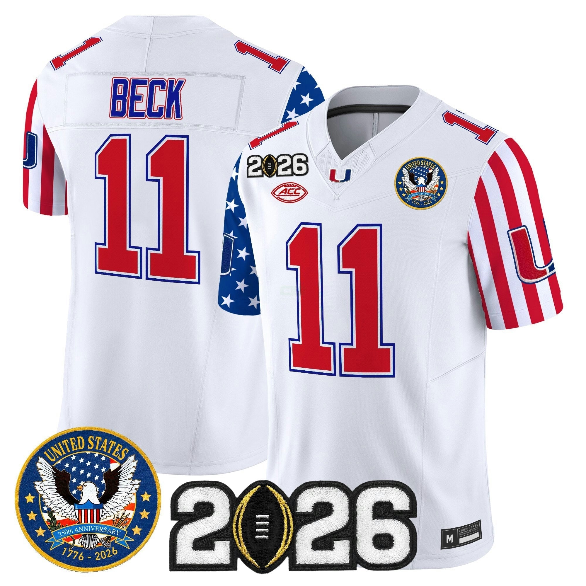 Camisa NCAA "America250 Edition" Vapor Limited Jersey - 2026 College Football Playoff Final Patch
