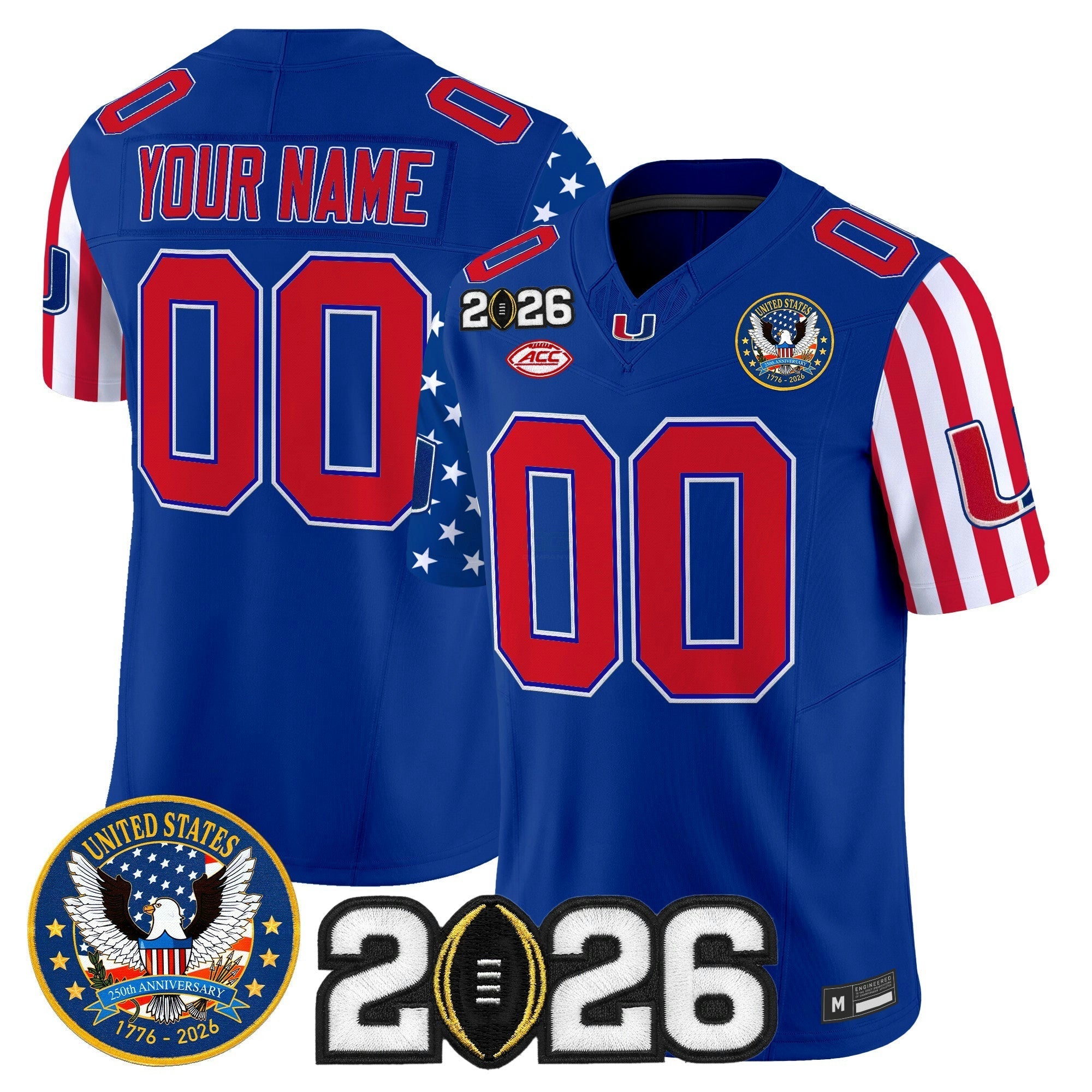 Camisa NCAA "America250 Edition" Vapor Limited Jersey - 2026 College Football Playoff Final Patch