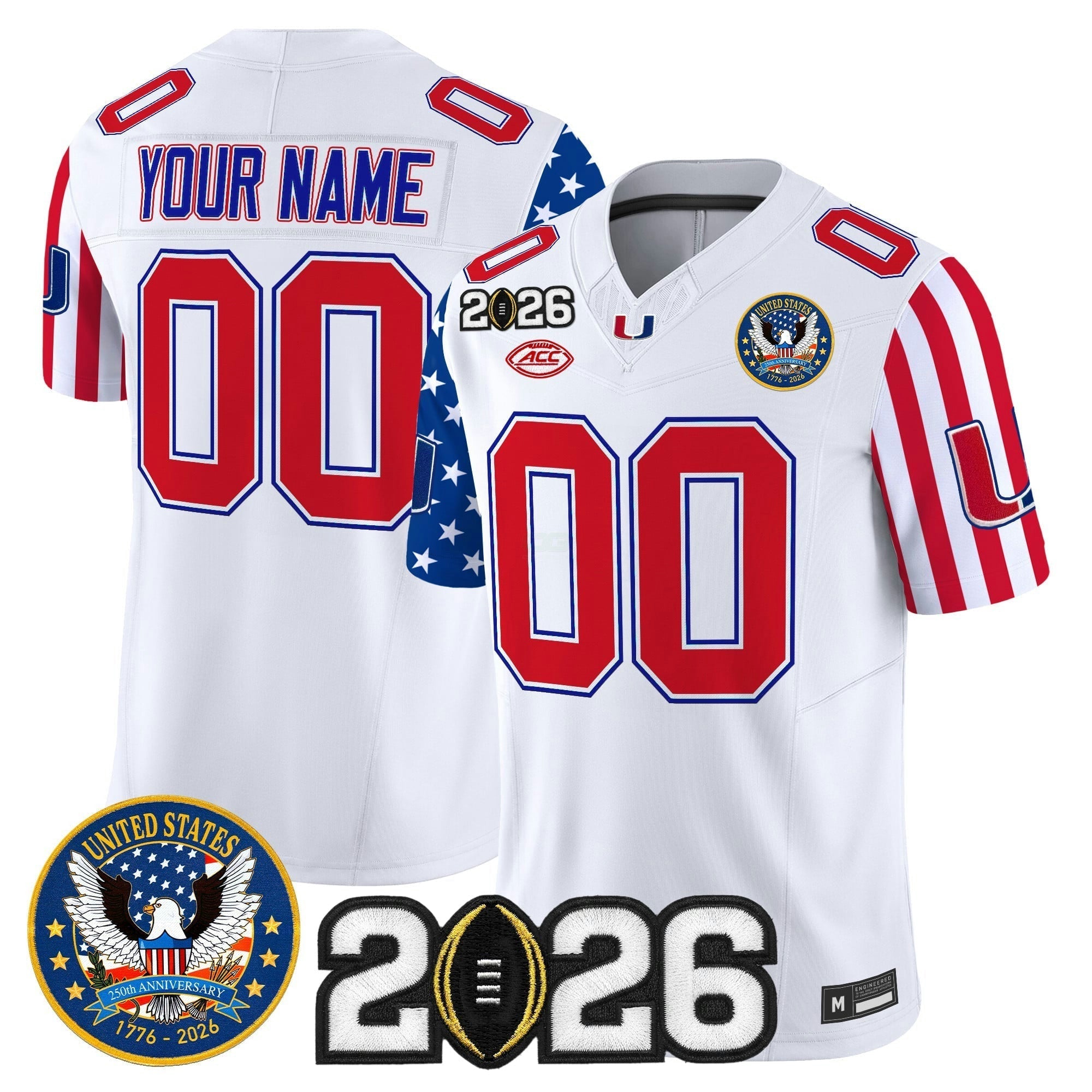 Camisa NCAA "America250 Edition" Vapor Limited Jersey - 2026 College Football Playoff Final Patch