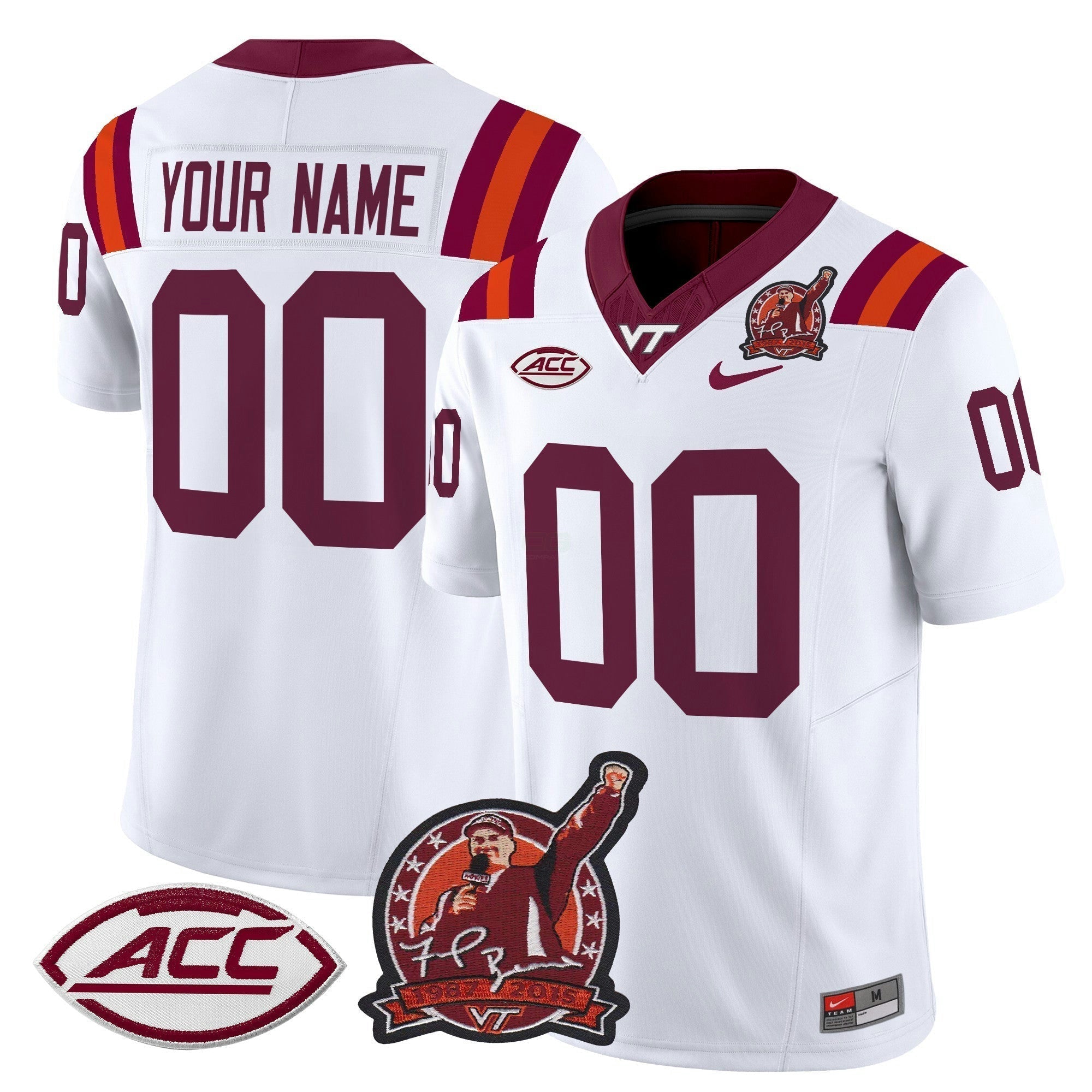Camisa NCAA Coach Frank Beamer Patch 2024 Vapor Limited Jersey