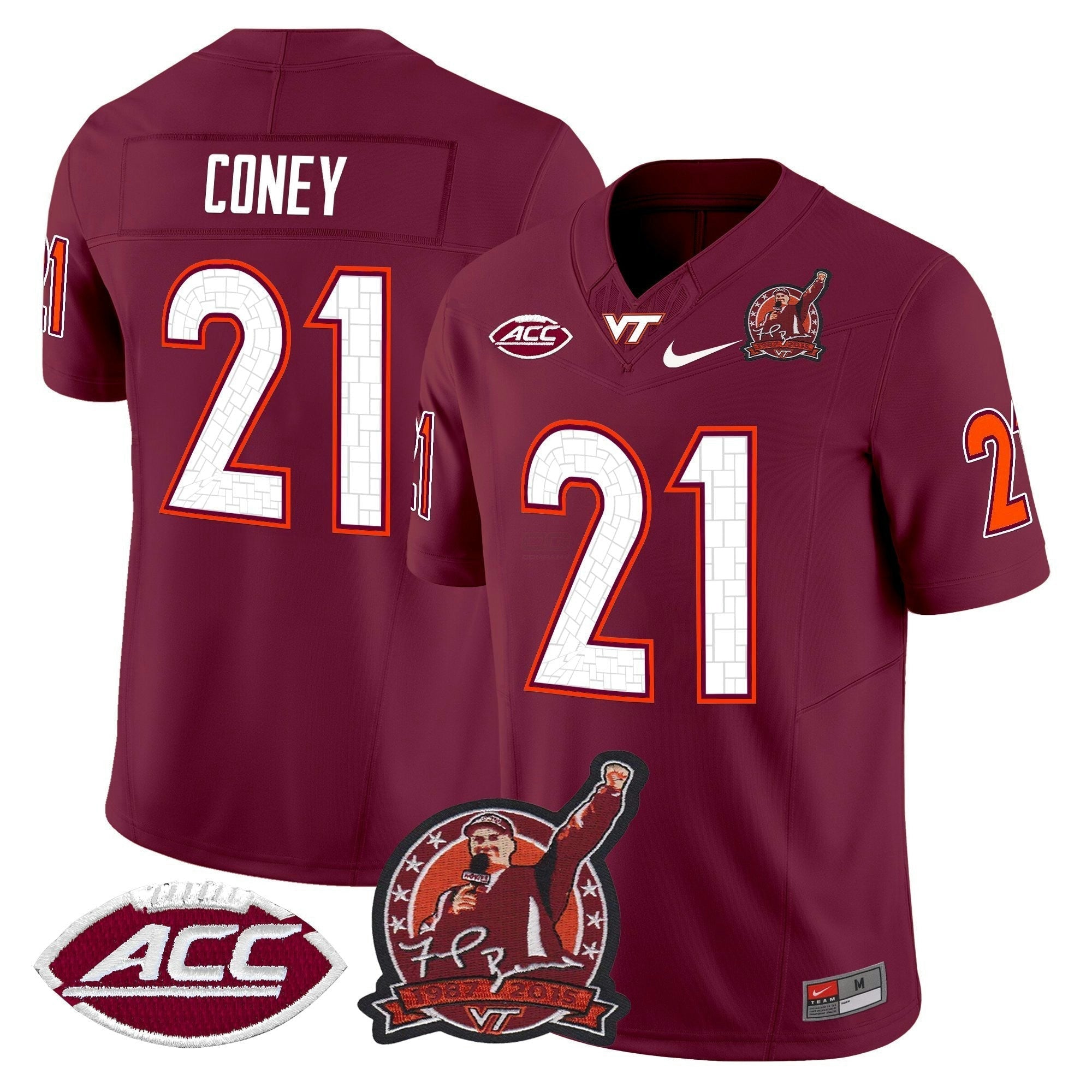 Camisa NCAA Coach Frank Beamer Patch 2025 Vapor Limited Jersey