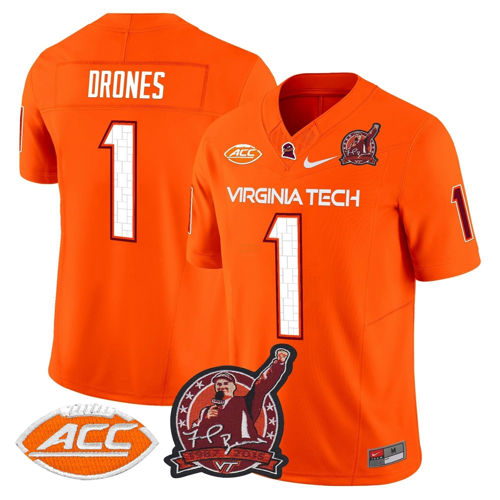 Camisa NCAA Coach Frank Beamer Patch 2025 Vapor Limited Jersey