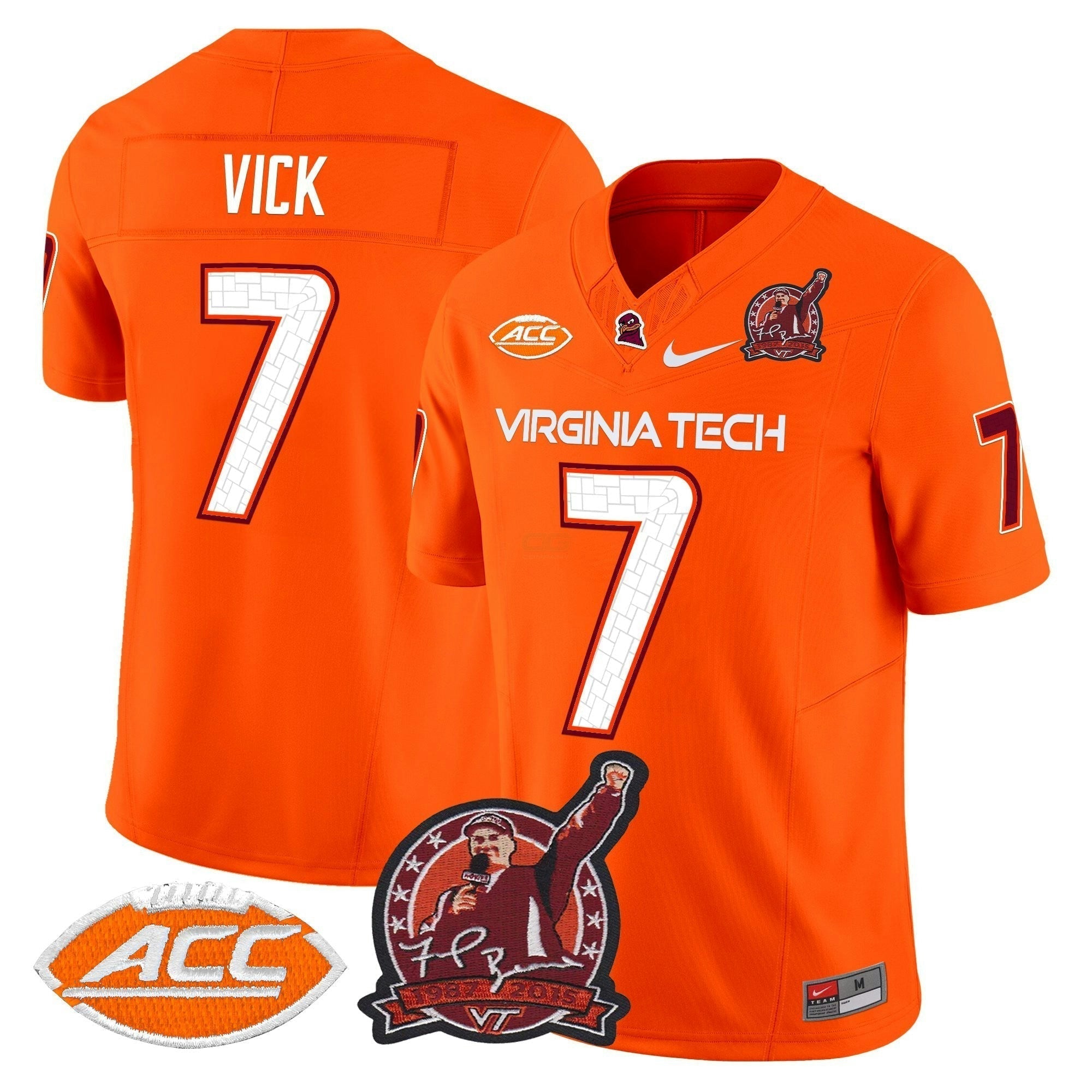 Camisa NCAA Coach Frank Beamer Patch 2025 Vapor Limited Jersey