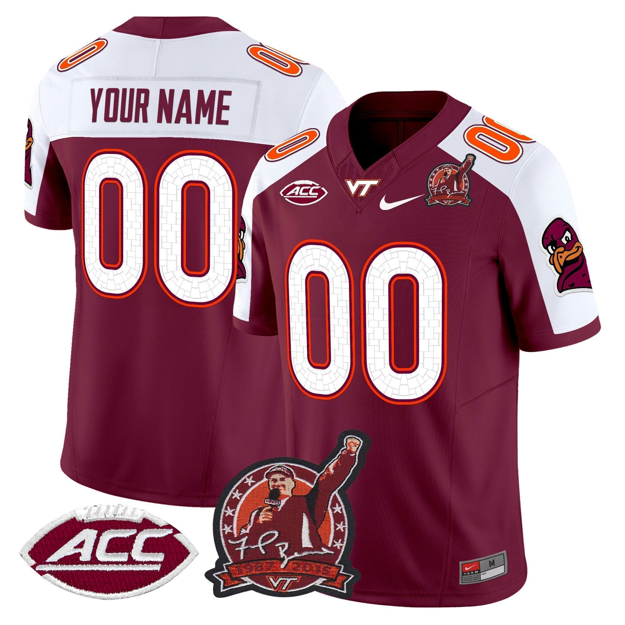 Camisa NCAA Coach Frank Beamer Patch 2025 Vapor Limited Jersey