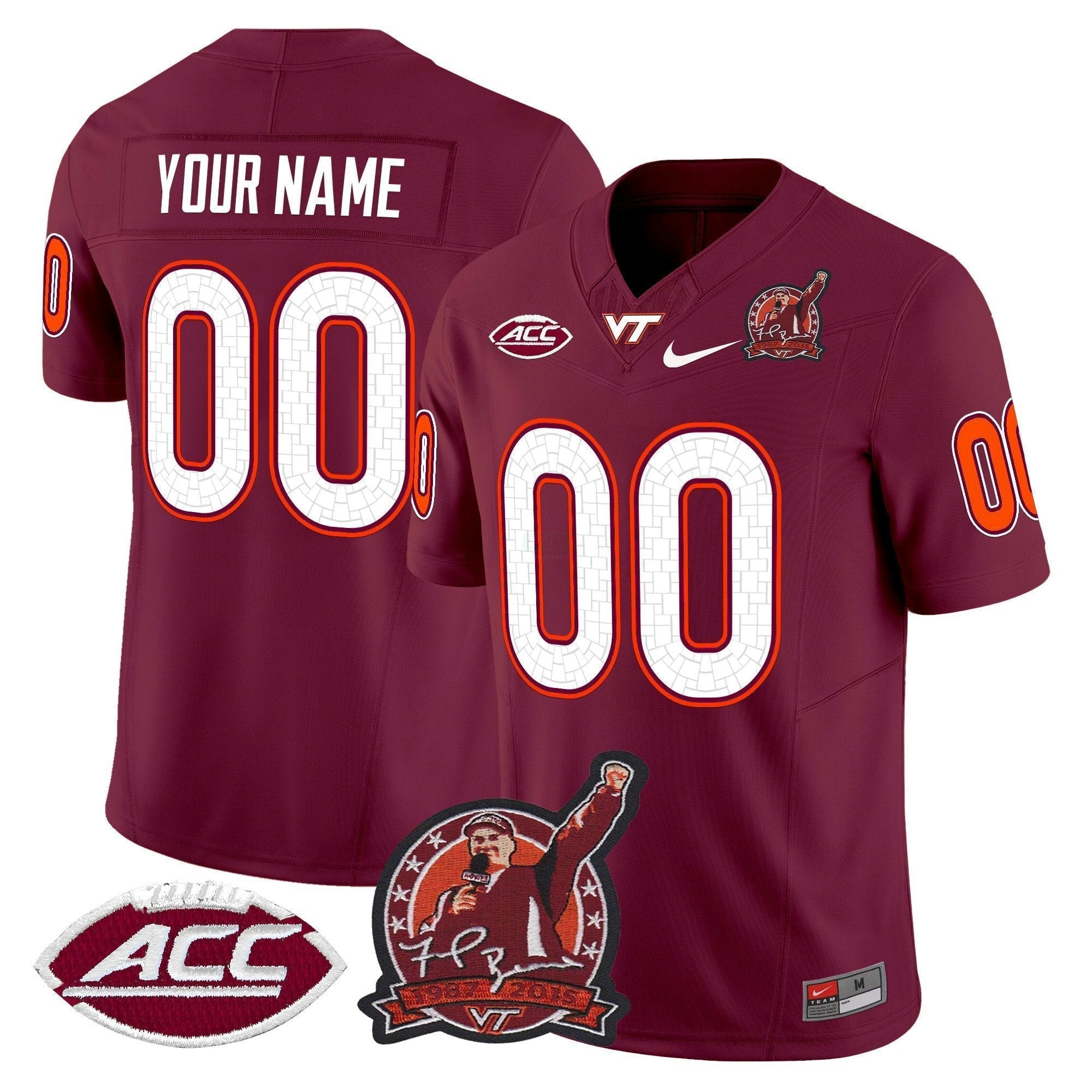 Camisa NCAA Coach Frank Beamer Patch 2025 Vapor Limited Jersey