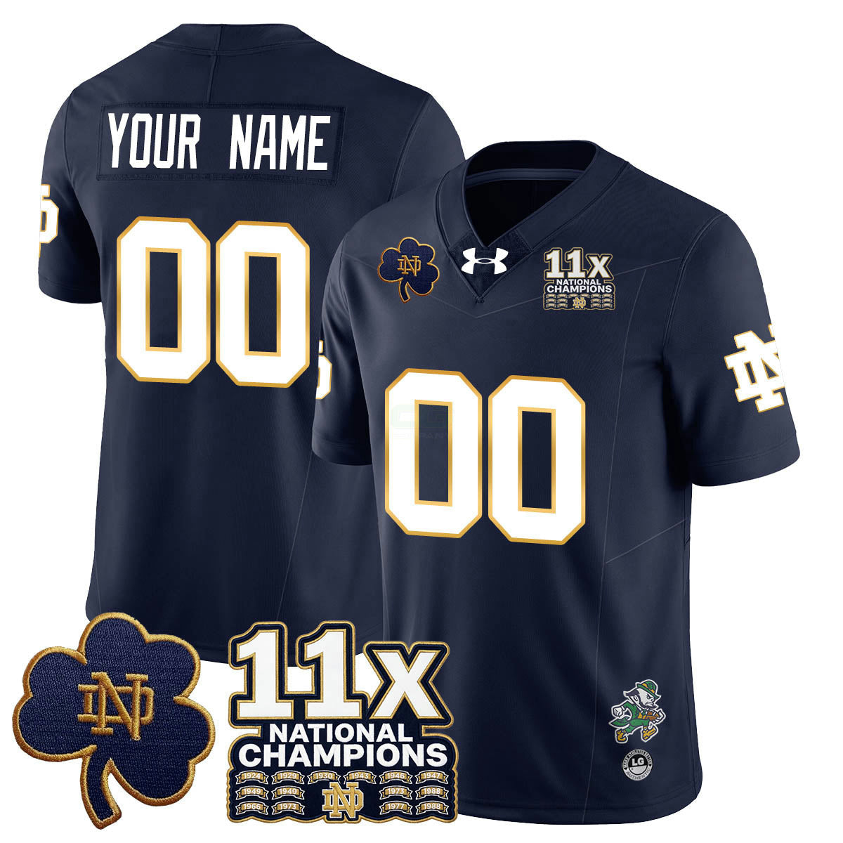 Camisa NCAA Custom 11x-Time National Champions Vapor Limited Jersey