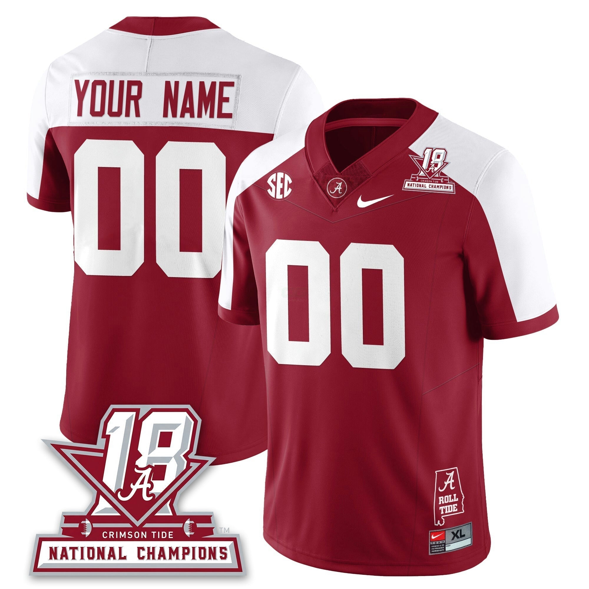 Camisa NCAA Custom 18x-Time National Champions Vapor Limited Jersey