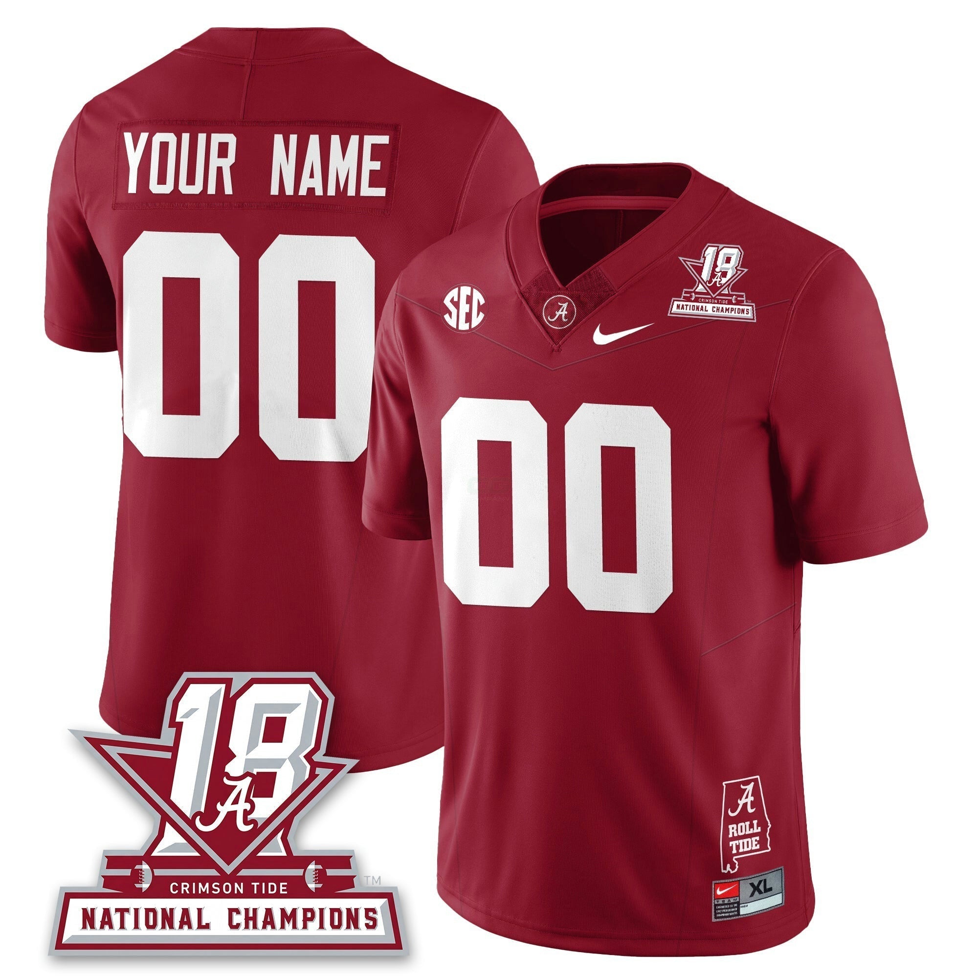 Camisa NCAA Custom 18x-Time National Champions Vapor Limited Jersey