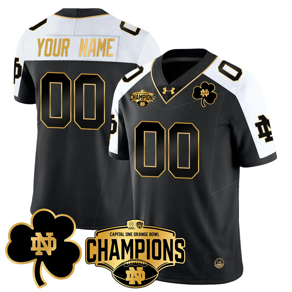Camisa NCAA Custom 2025 Laranja Bowl Champions Jersey N5