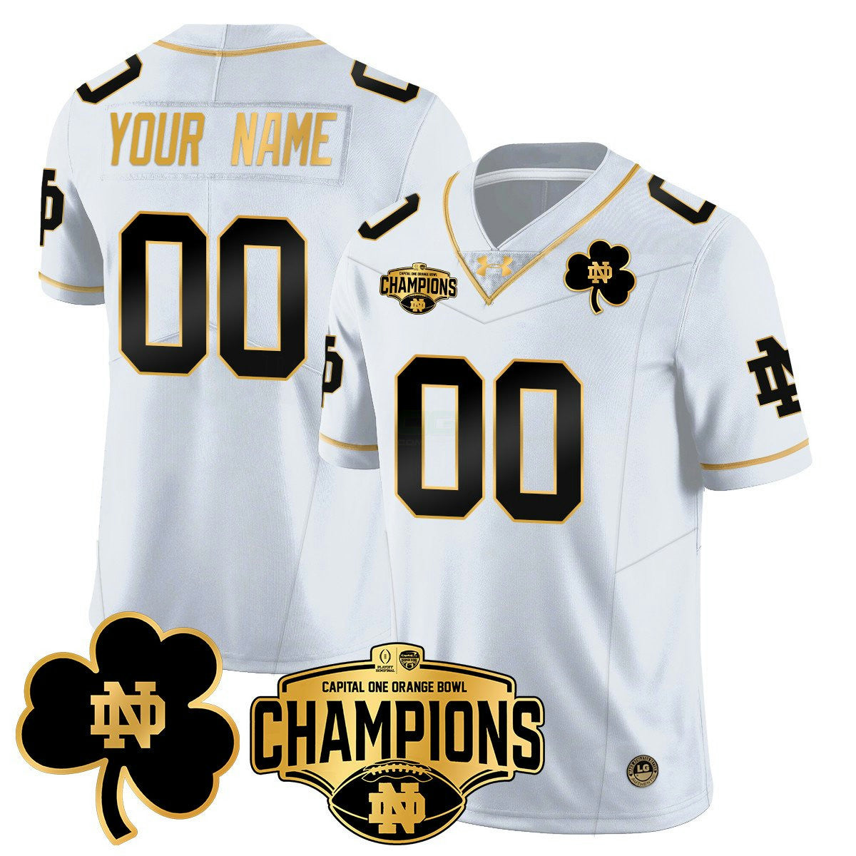Camisa NCAA Custom 2025 Laranja Bowl Champions Jersey N5