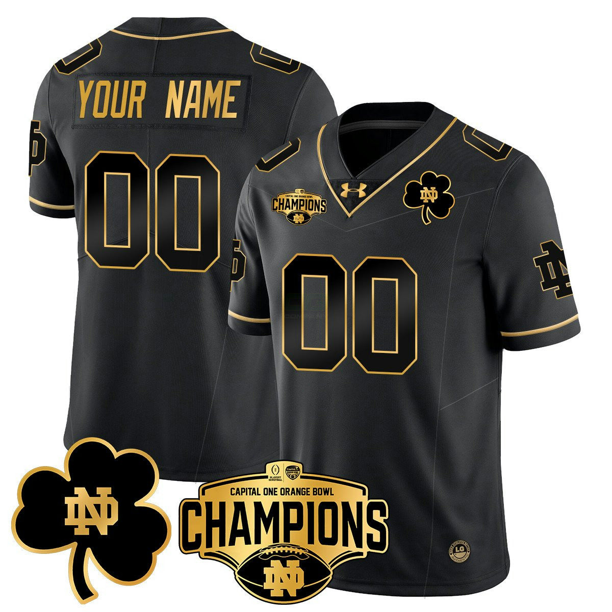 Camisa NCAA Custom 2025 Laranja Bowl Champions Jersey N5