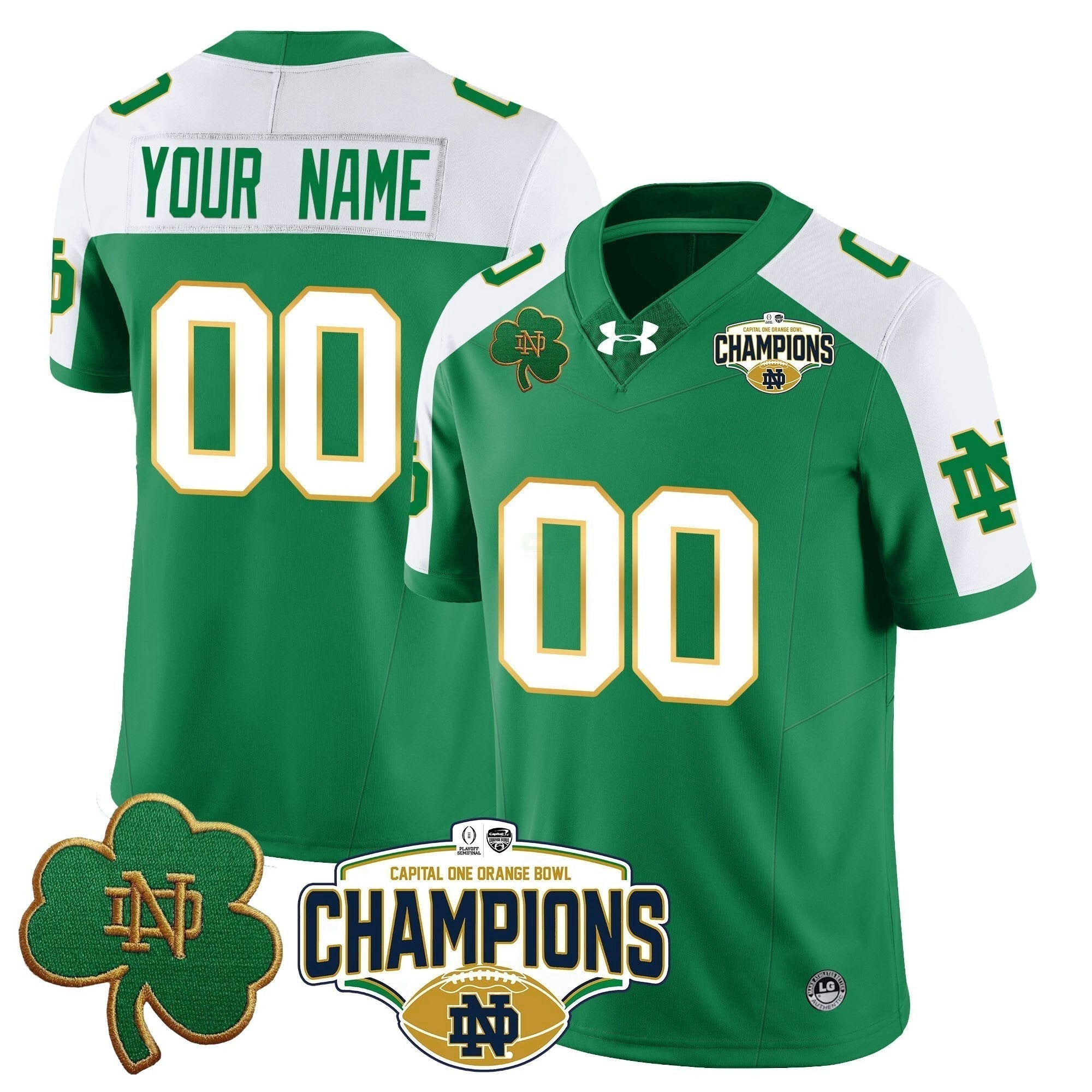 Camisa NCAA Custom 2025 Laranja Bowl Champions Jersey N5